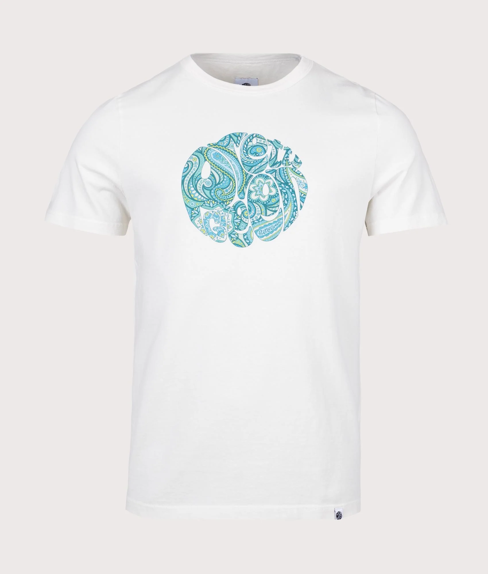 Slim Fit Itchycoo Paisley Printed Logo T-Shirt