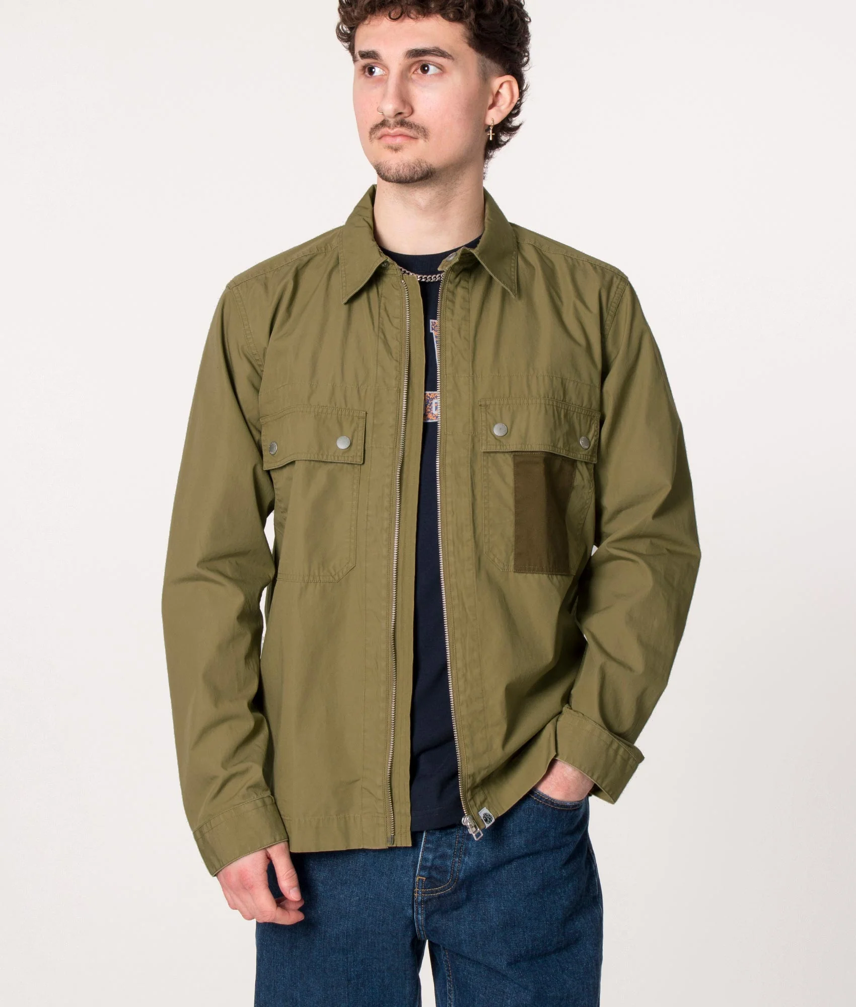 Zip Through Larman Overshirt - Image 3