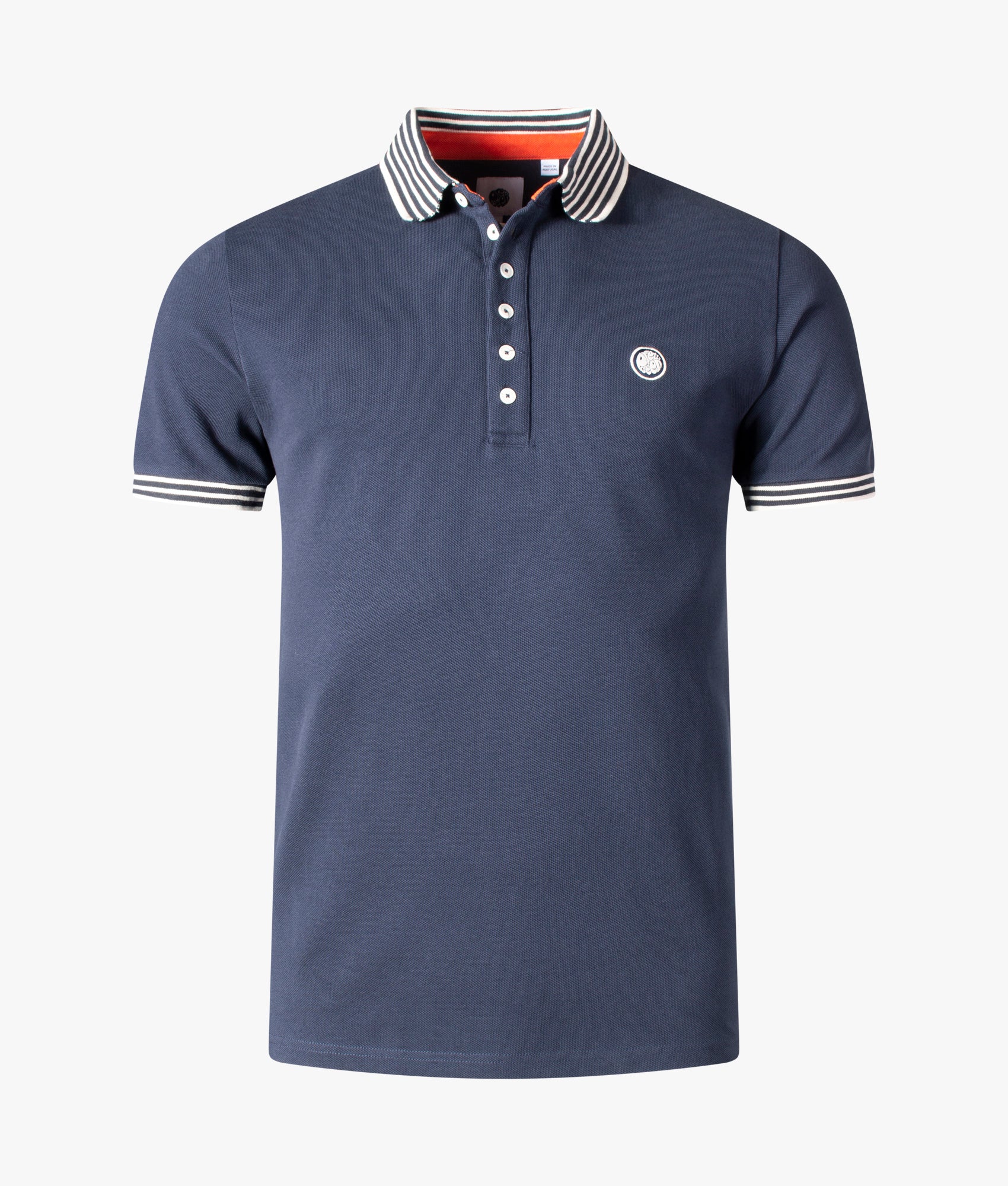 Nautical Striped Collar Polo