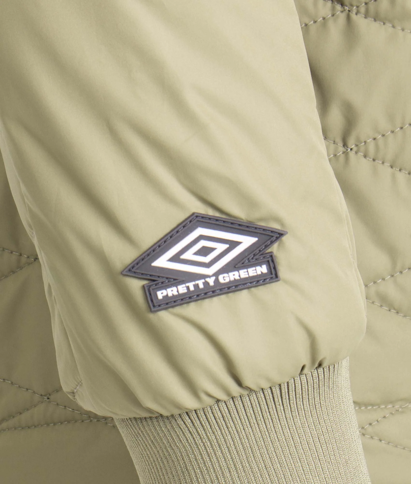 Pretty Green X Umbro Diamond Quilted Hooded Jacket - Image 6