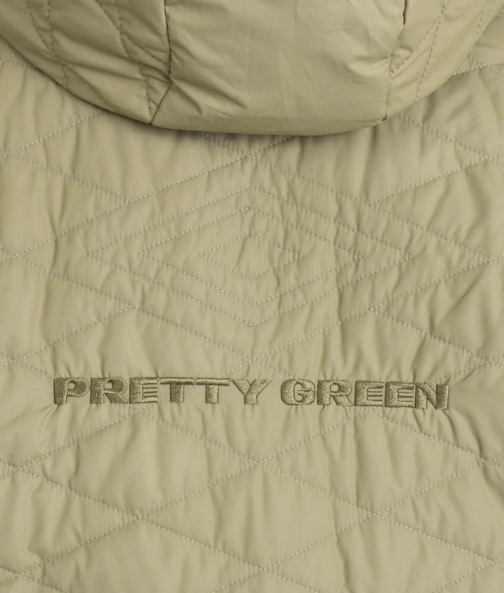 Pretty Green X Umbro Diamond Quilted Hooded Jacket - Image 7