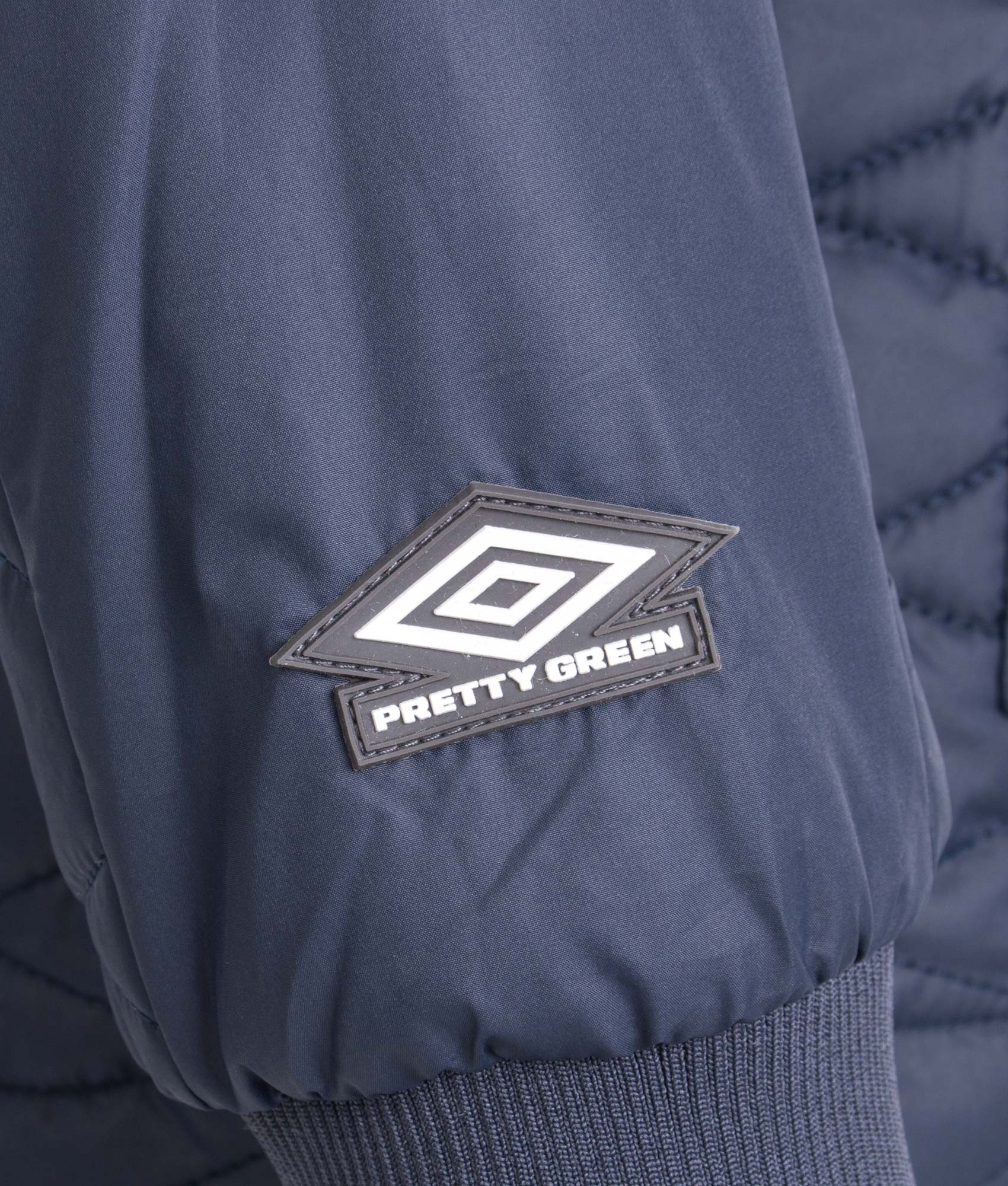 Pretty Green X Umbro Diamond Quilted Hooded Jacket - Image 5