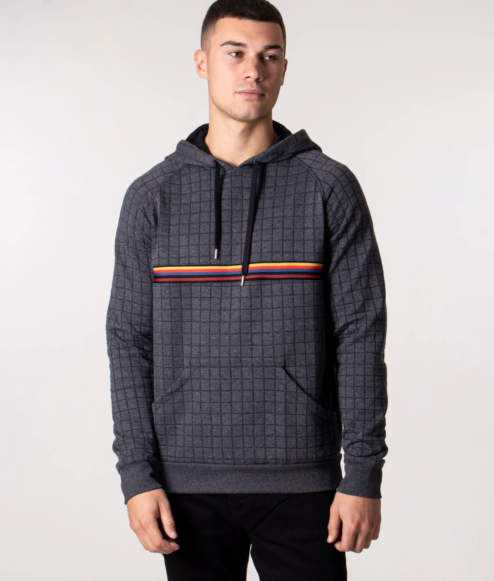 Regular Fit Bright Stripe Tape Hoodie