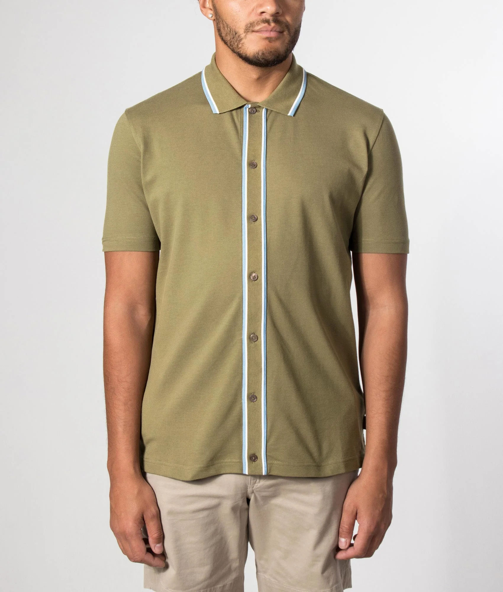 Regular Fit Button Through Polo Shirt - Image 2