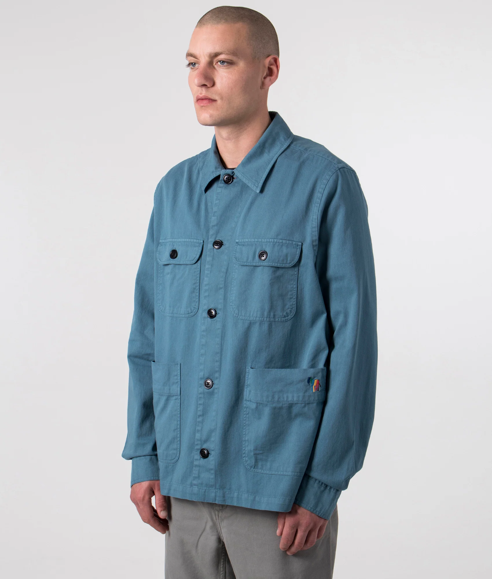 Regular Fit Broad Stripe Zebra Overshirt - Image 4