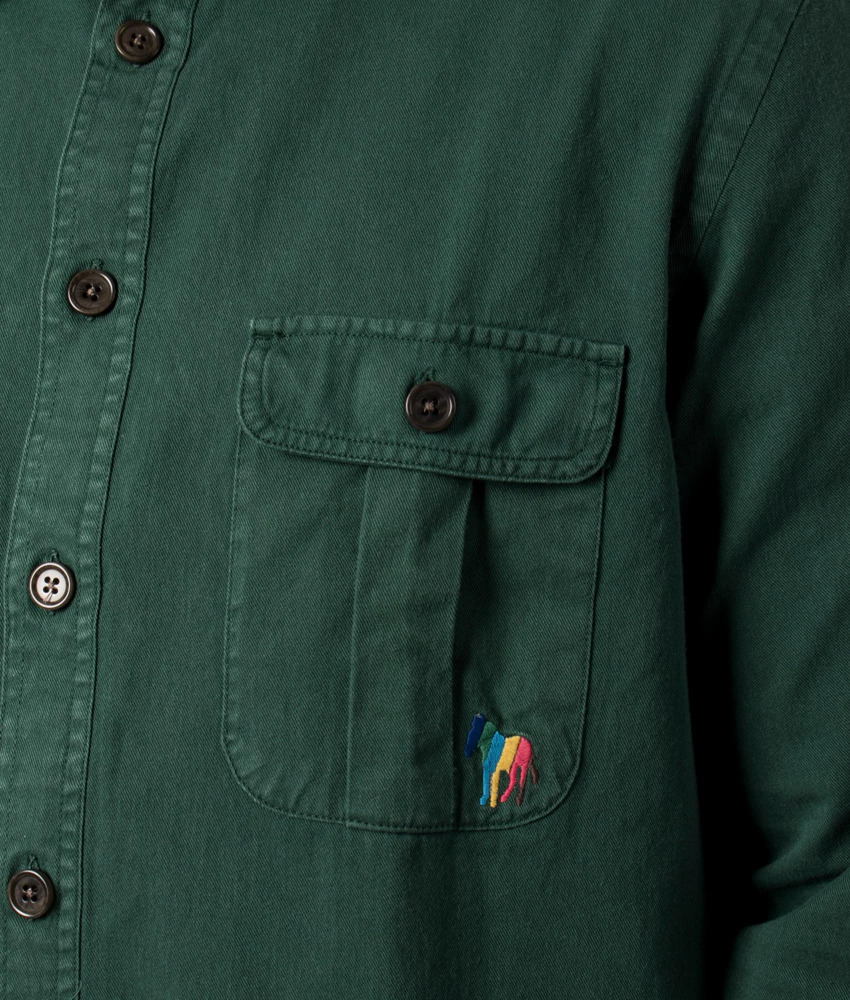 Relaxed Fit Broad Stripe Zebra Logo Shirt - Image 3