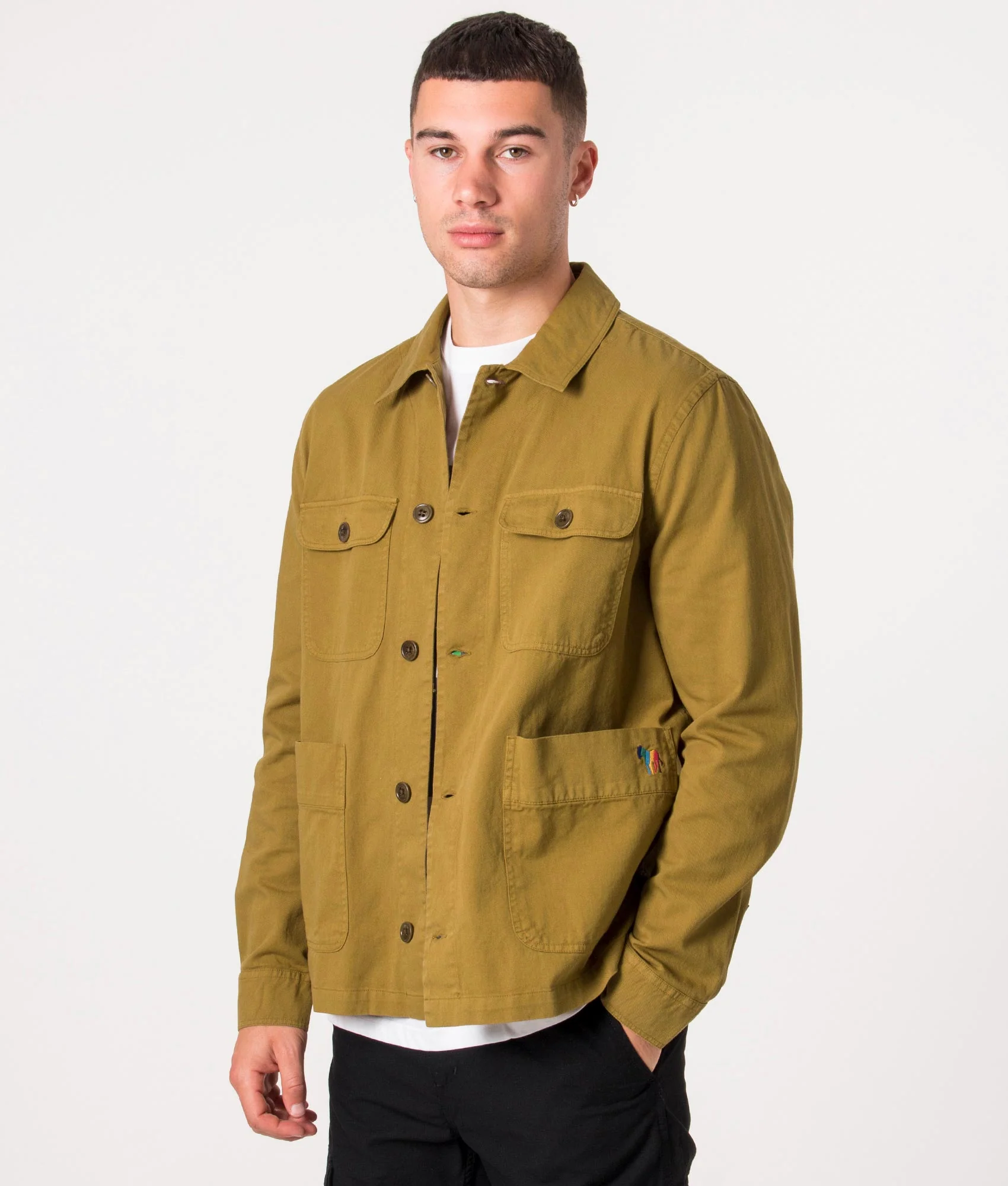 Regular Fit Broad Stripe Zebra Overshirt