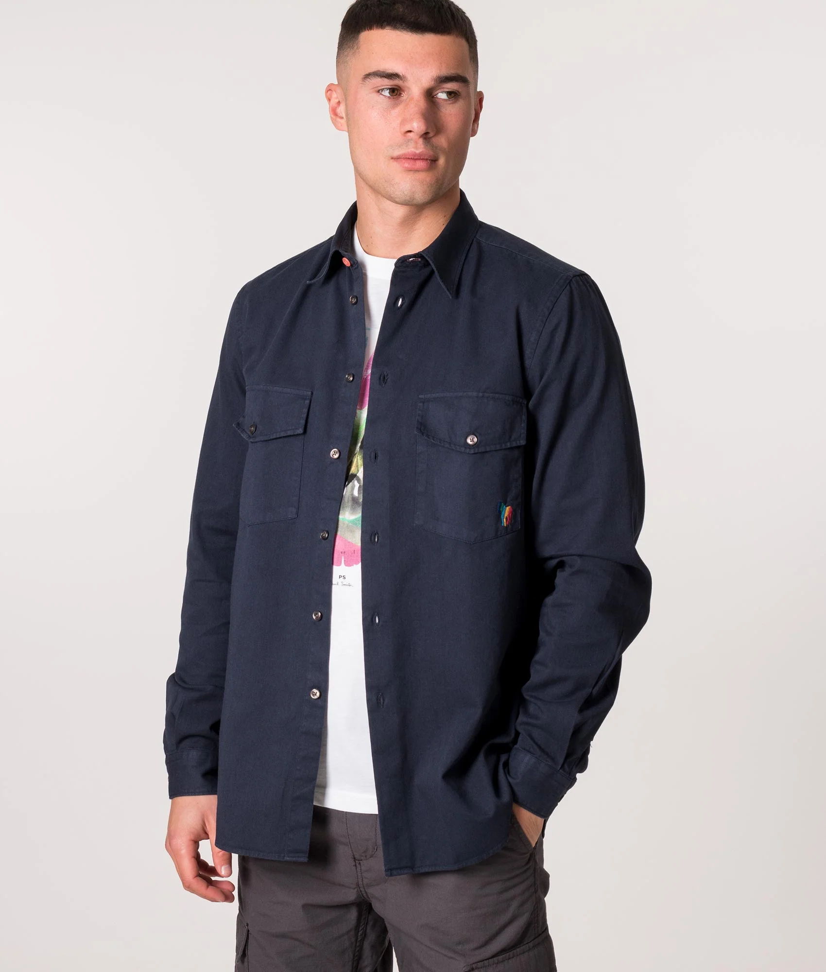 Regular Fit Broad Stripe Zebra Shirt - Image 3