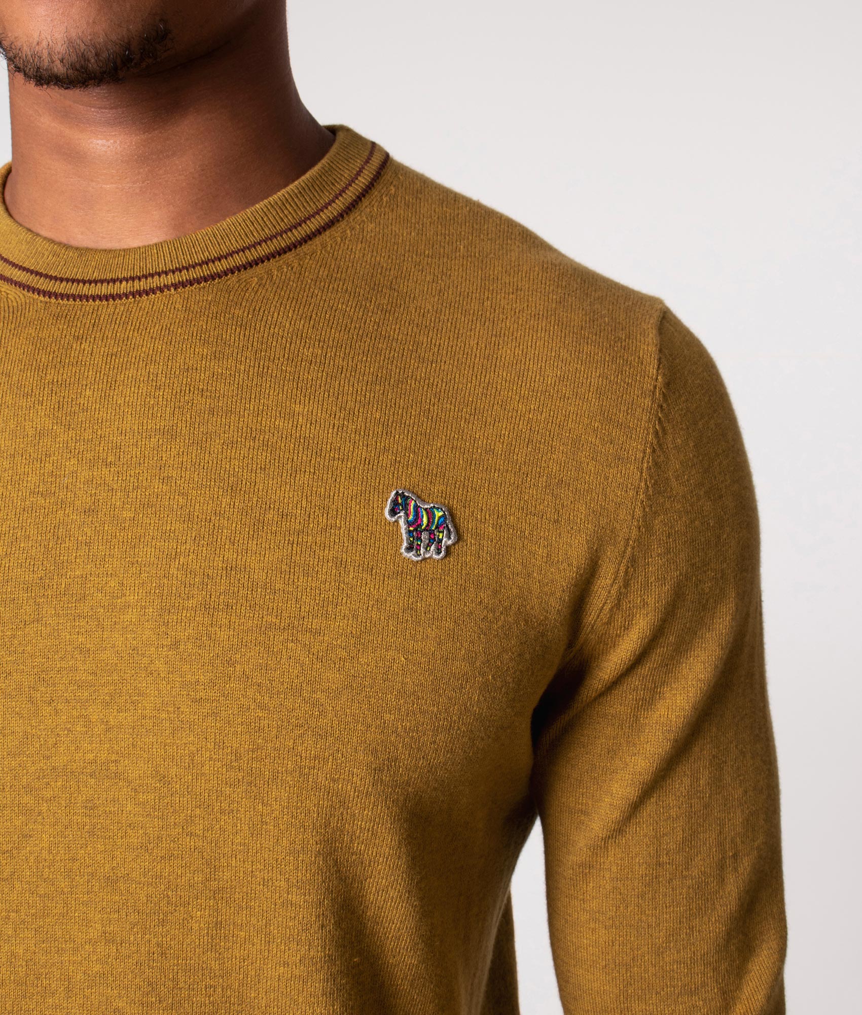 Regular Fit Twin Tipped Zebra Badge Jumper - Image 2