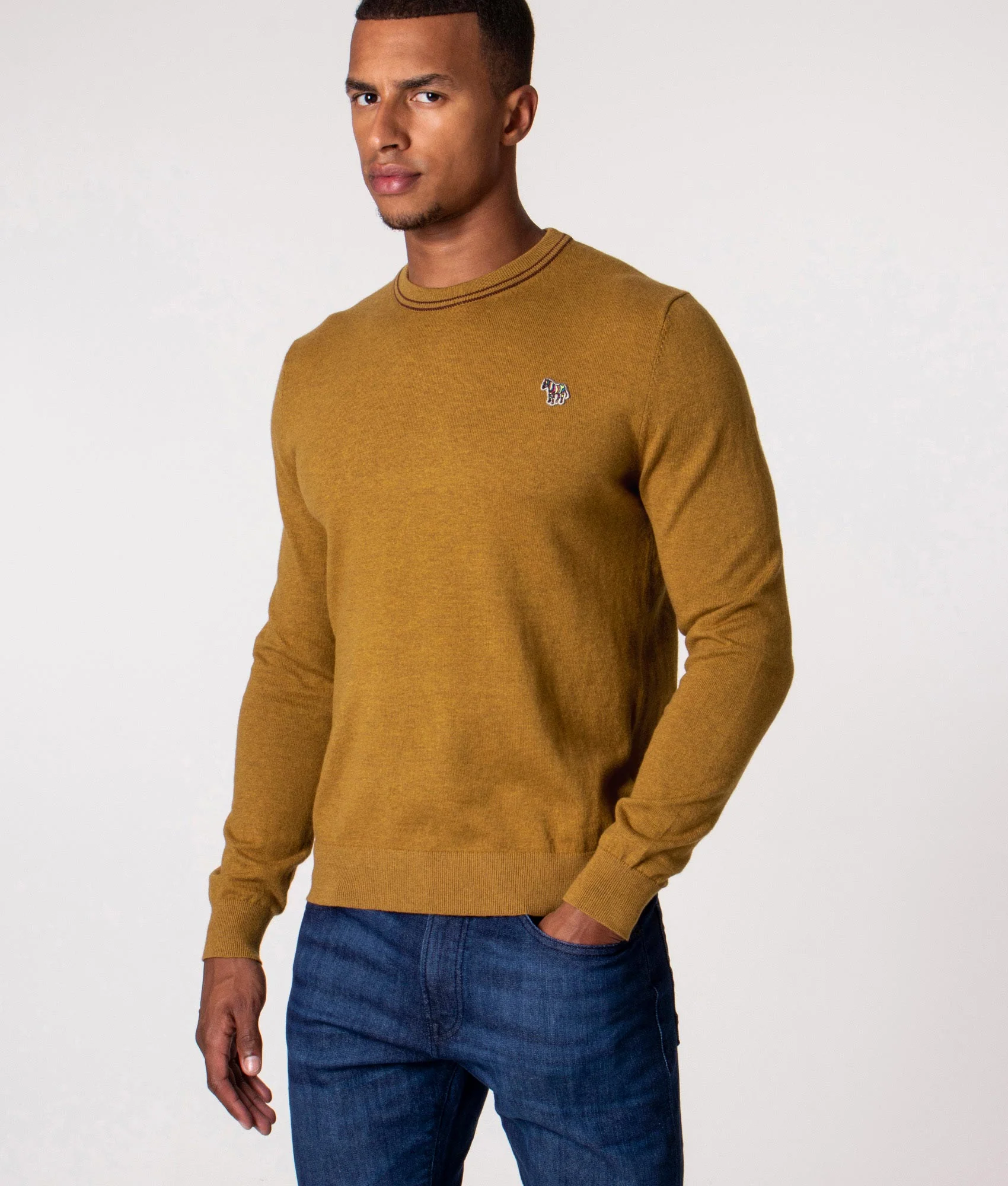 Regular Fit Twin Tipped Zebra Badge Jumper - Image 3