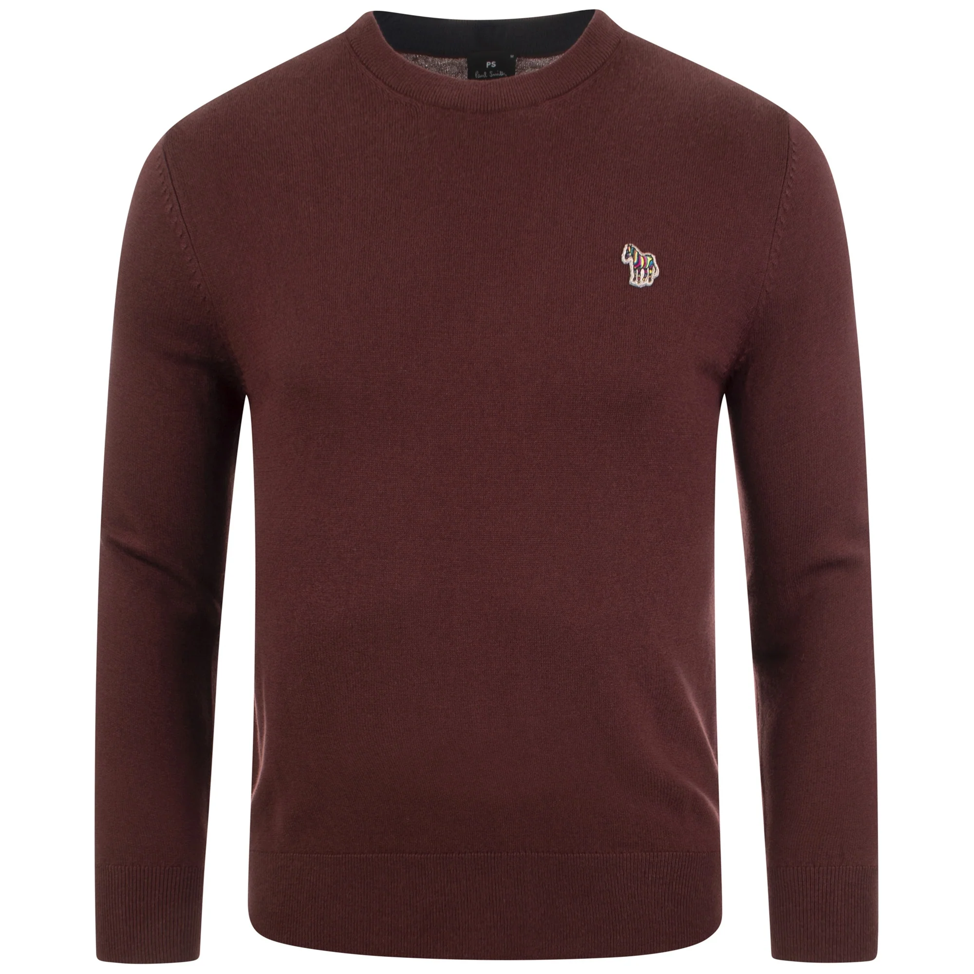 Regular Fit Crew Neck Zebra Knit Jumper