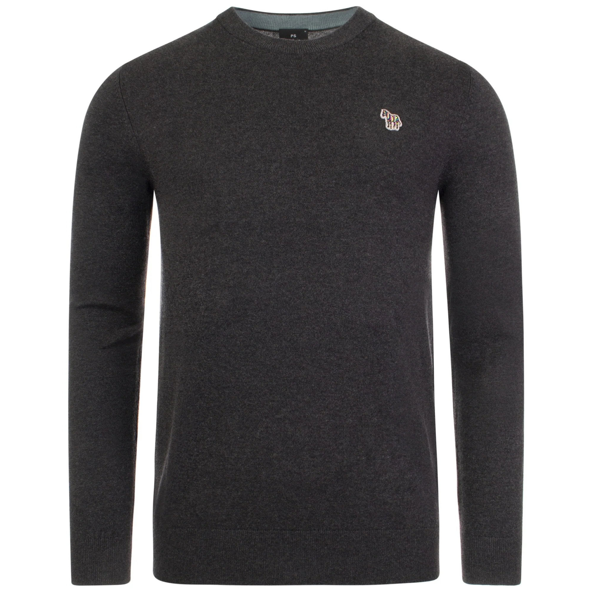 Regular Fit Crew Neck Zebra Knit Jumper