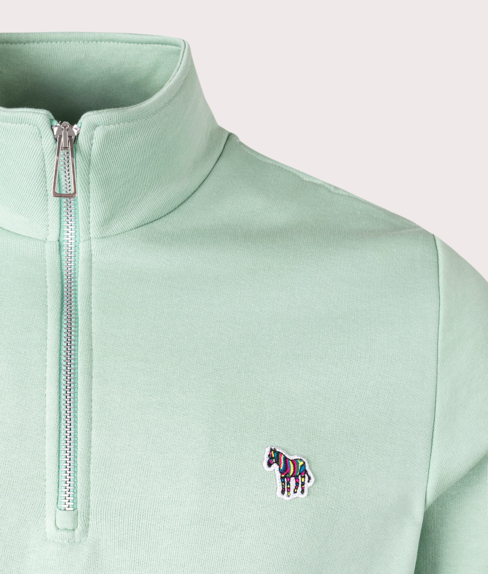 Regular Fit Quarter Zip Zebra Sweatshirt - Image 2