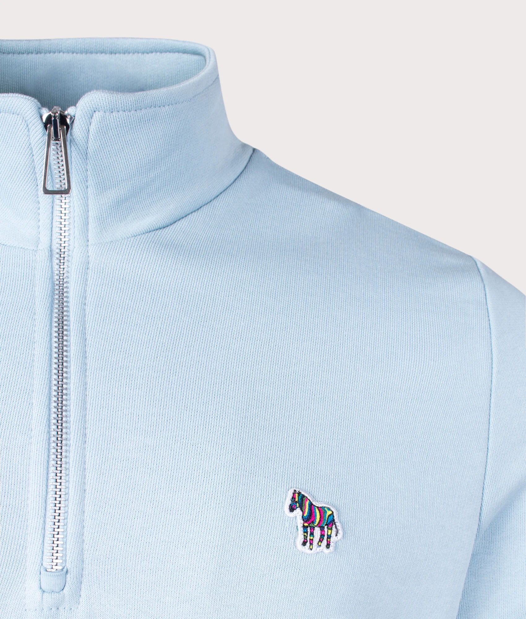 Regular Fit Quarter Zip Zebra Sweatshirt - Image 2