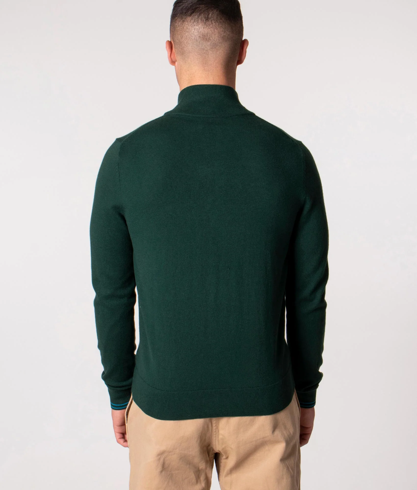 Regular Fit Quarter Zip Zebra Badge Jumper - Image 3