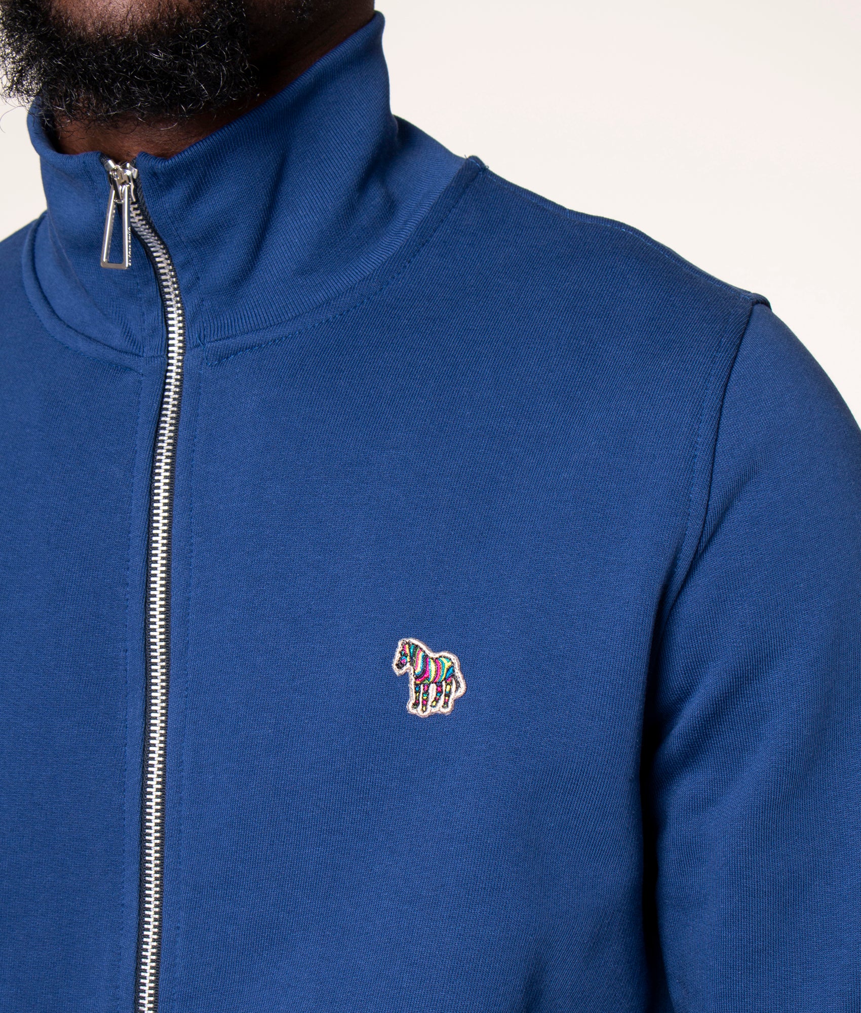 Regular Fit Zip Through Zebra Logo Sweatshirt - Image 2