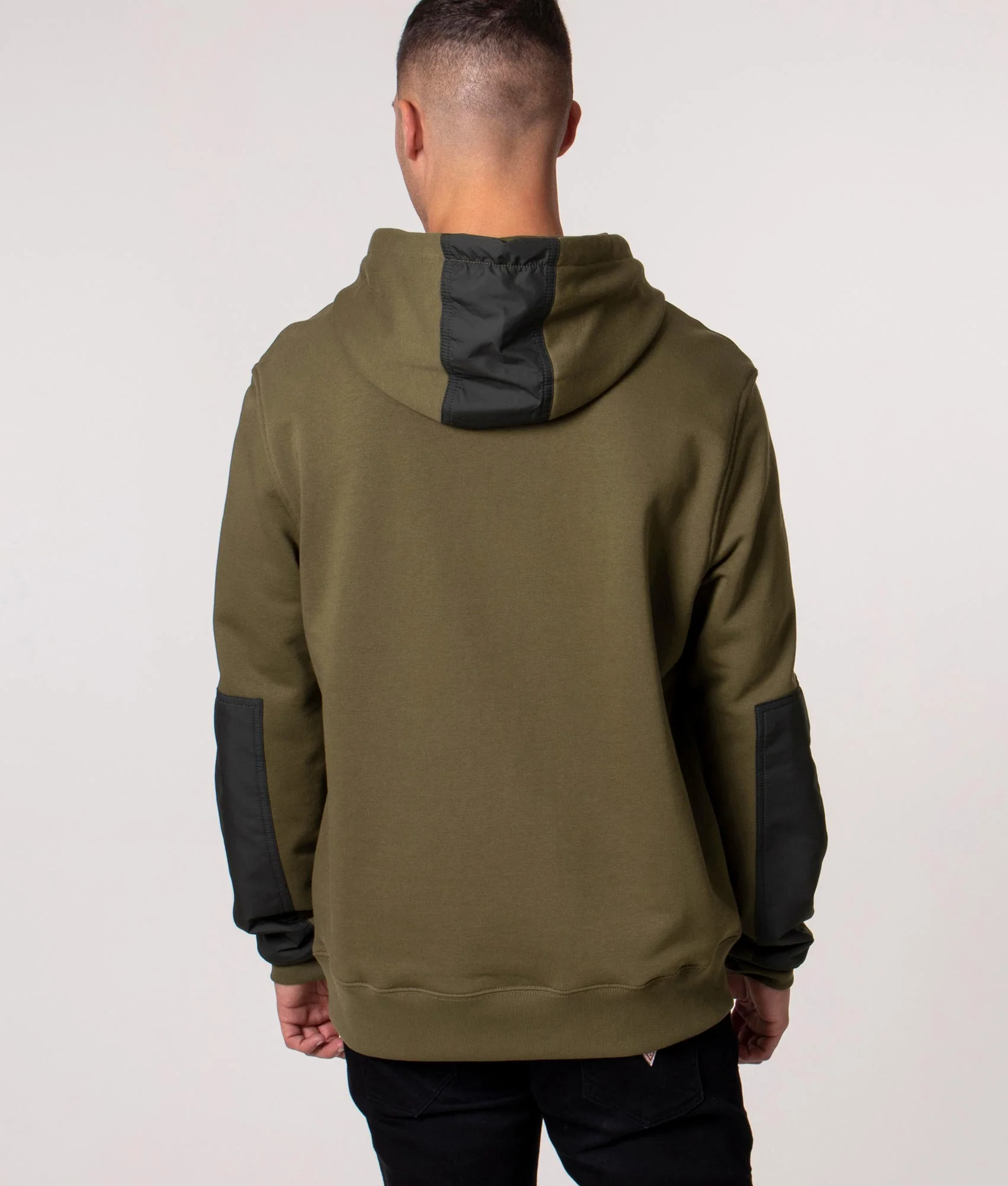 Regular Fit Mixed Media Popover Hoodie - Image 3