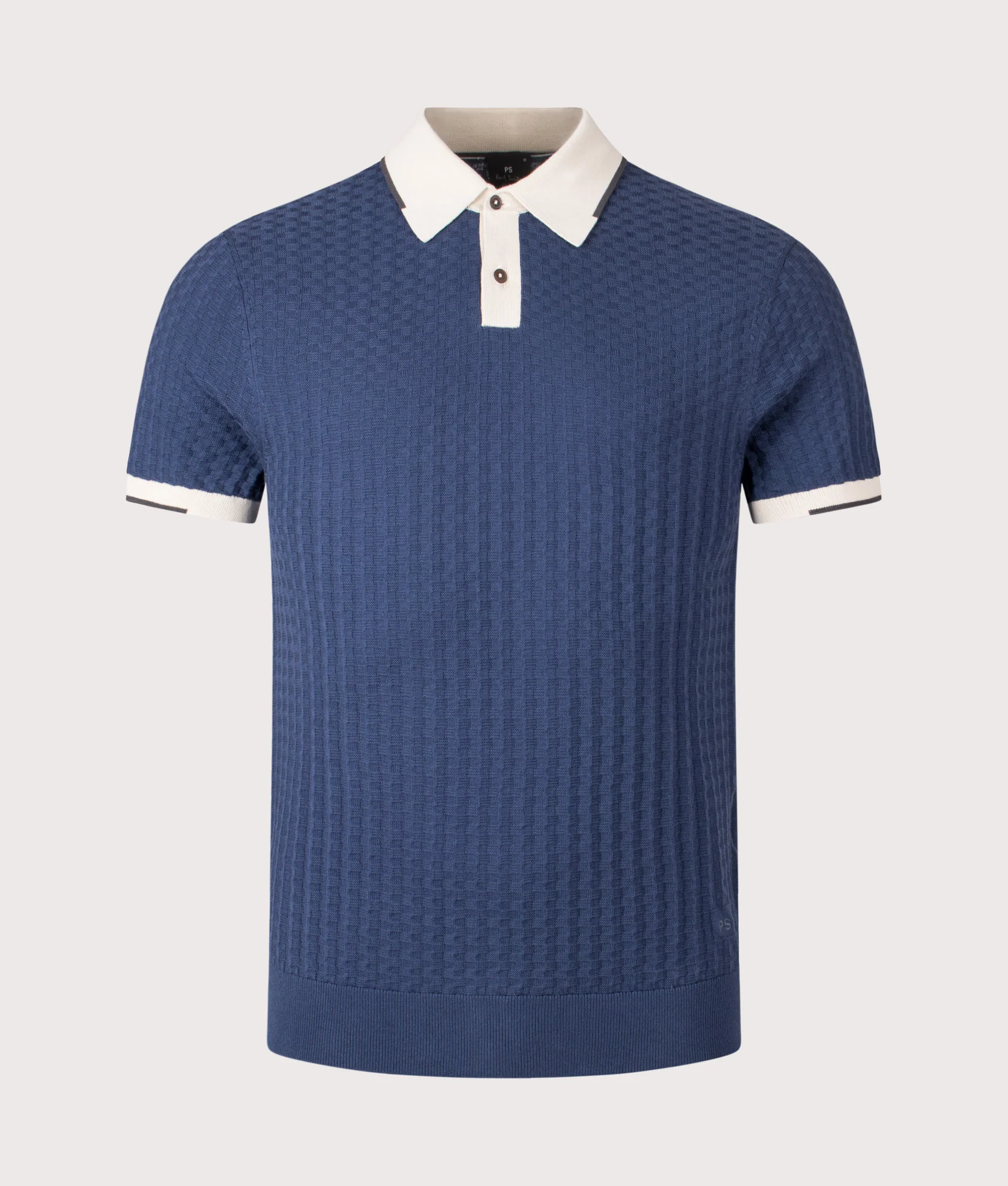 Regular Fit Waffle Knit Polo Shirt - Image 3