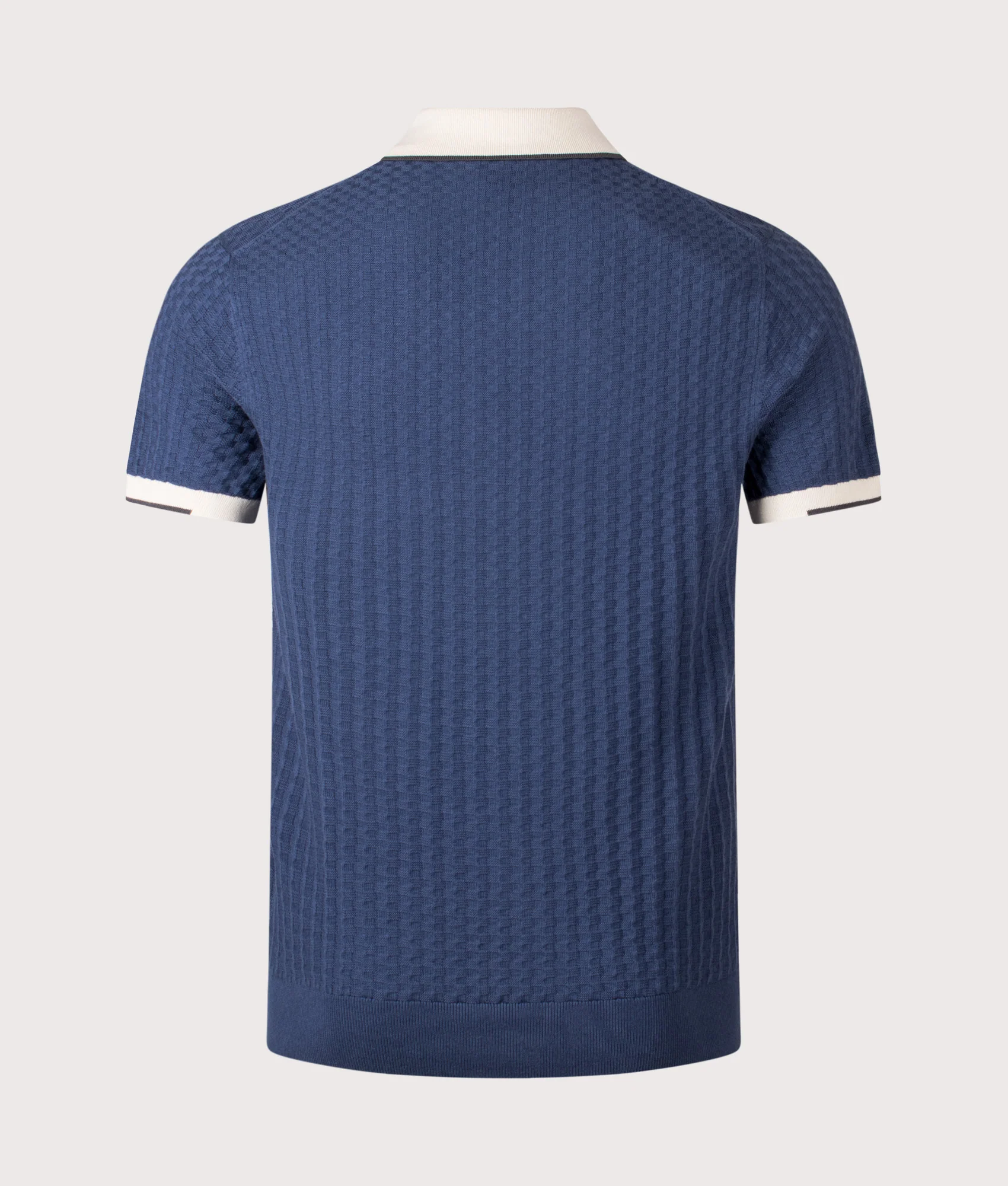 Regular Fit Waffle Knit Polo Shirt - Image 4