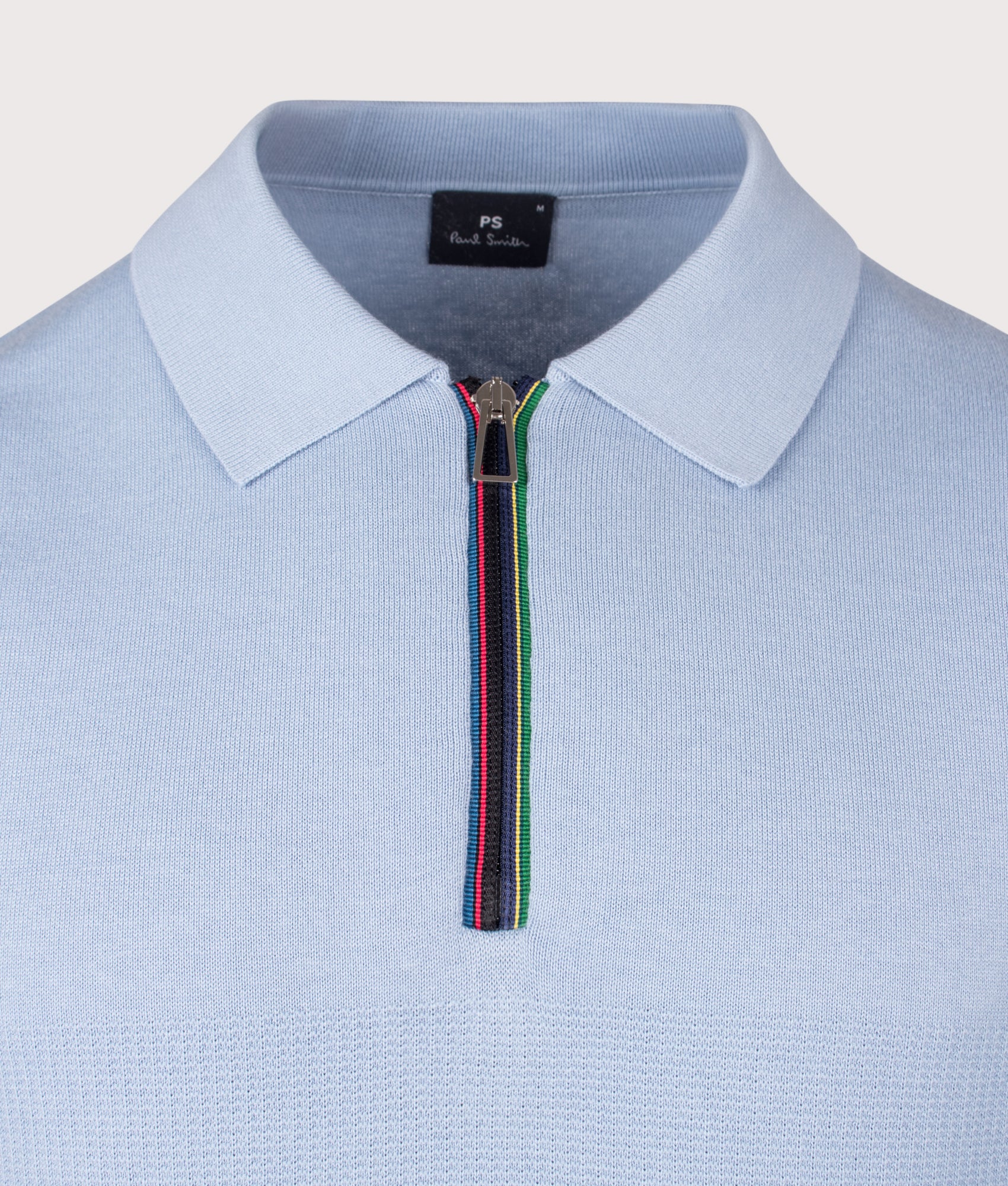 Regular Fit Knitted Quarter Zip Polo Shirt - Image 2