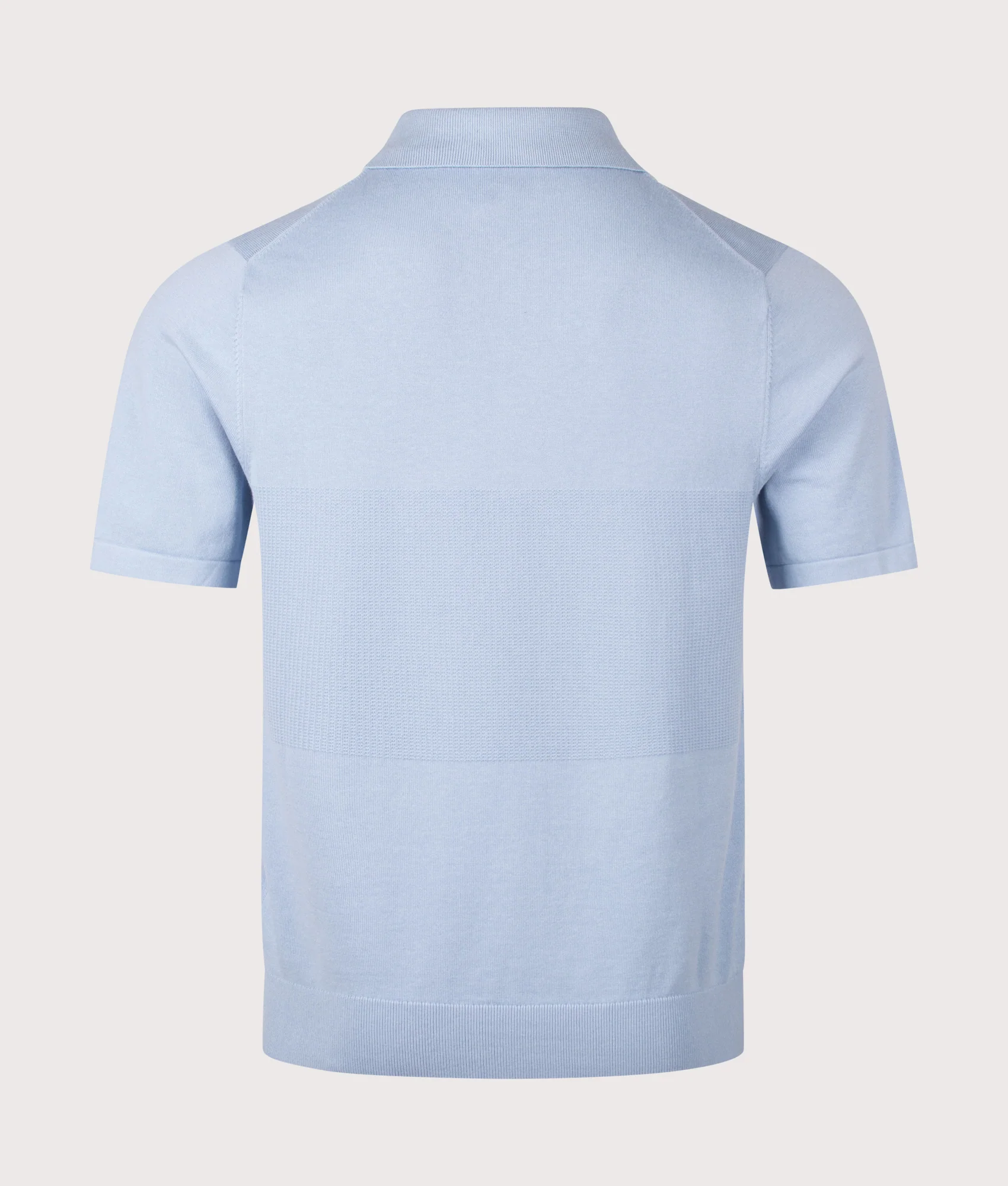 Regular Fit Knitted Quarter Zip Polo Shirt - Image 3