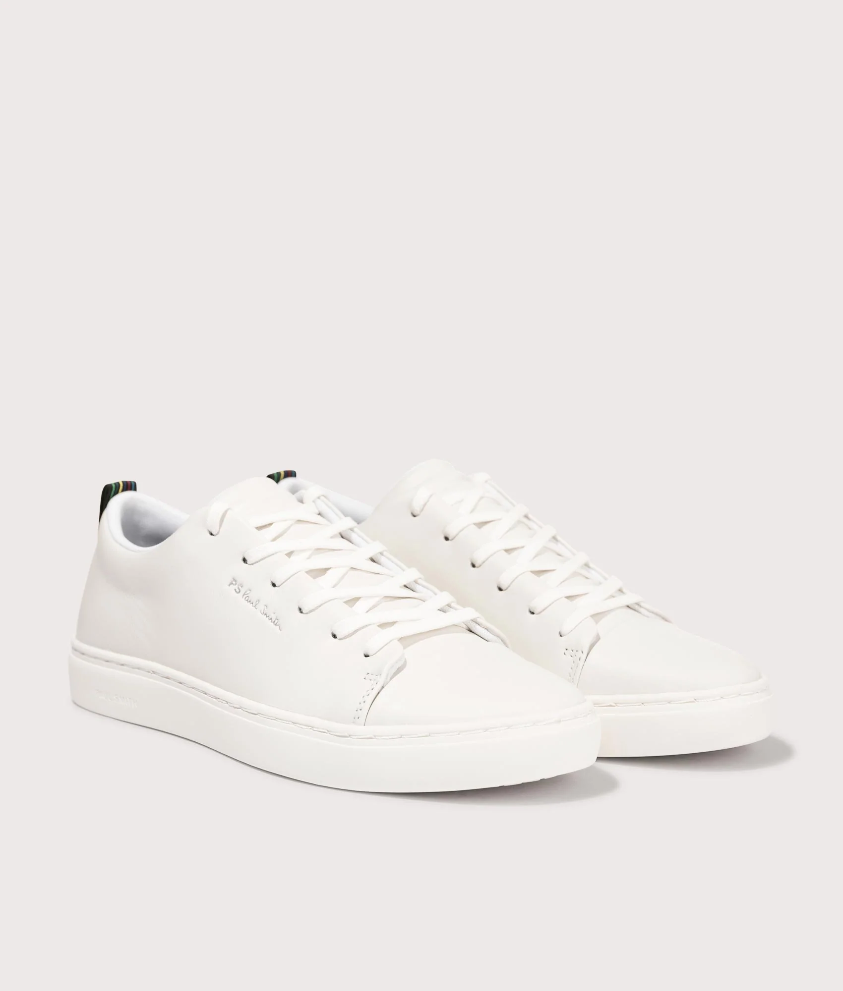 Lee White Tape Trainers - Image 2
