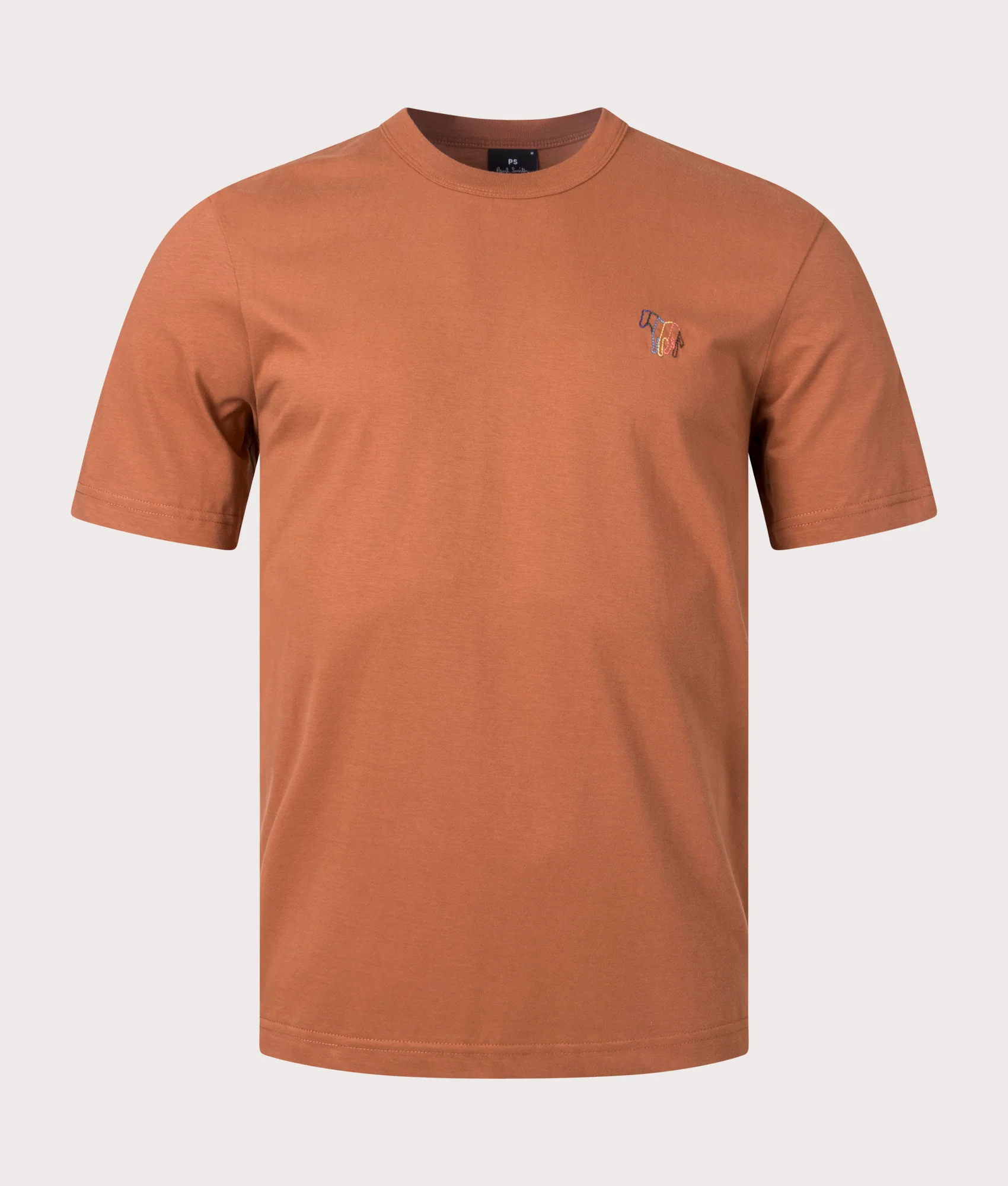 Regular Fit Hollow Broad Stripe Zebra Emblem T-Shirt