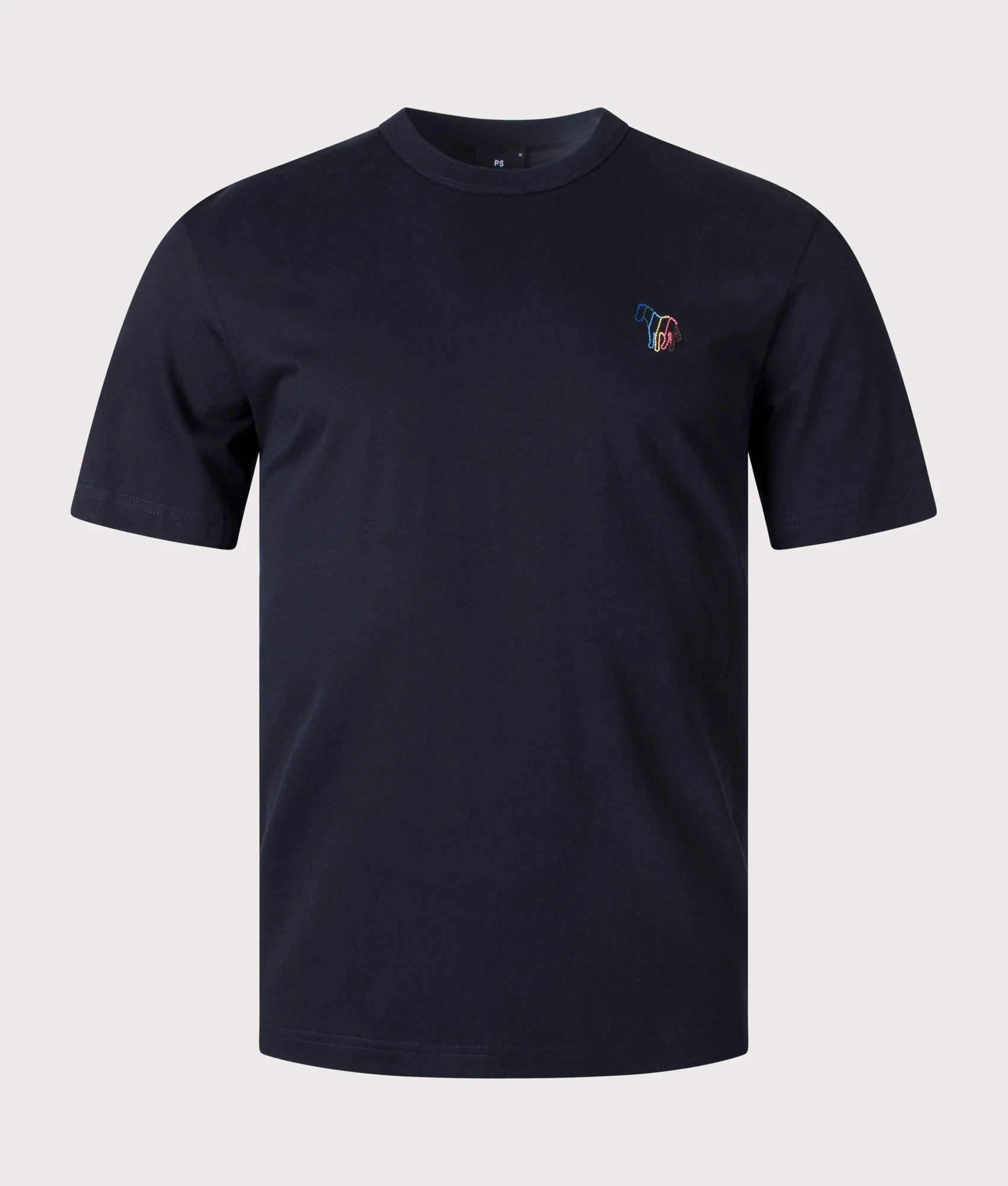 Regular Fit Hollow Broad Stripe Zebra Emblem T-Shirt