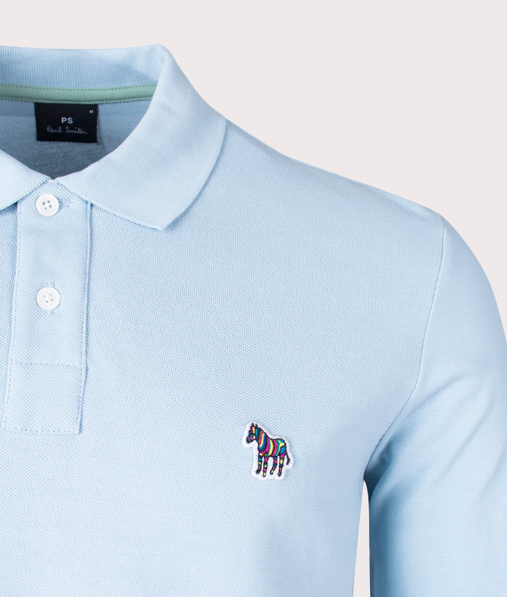 Regular Fit Long Sleeve Zebra Badge Polo Shirt - Image 2