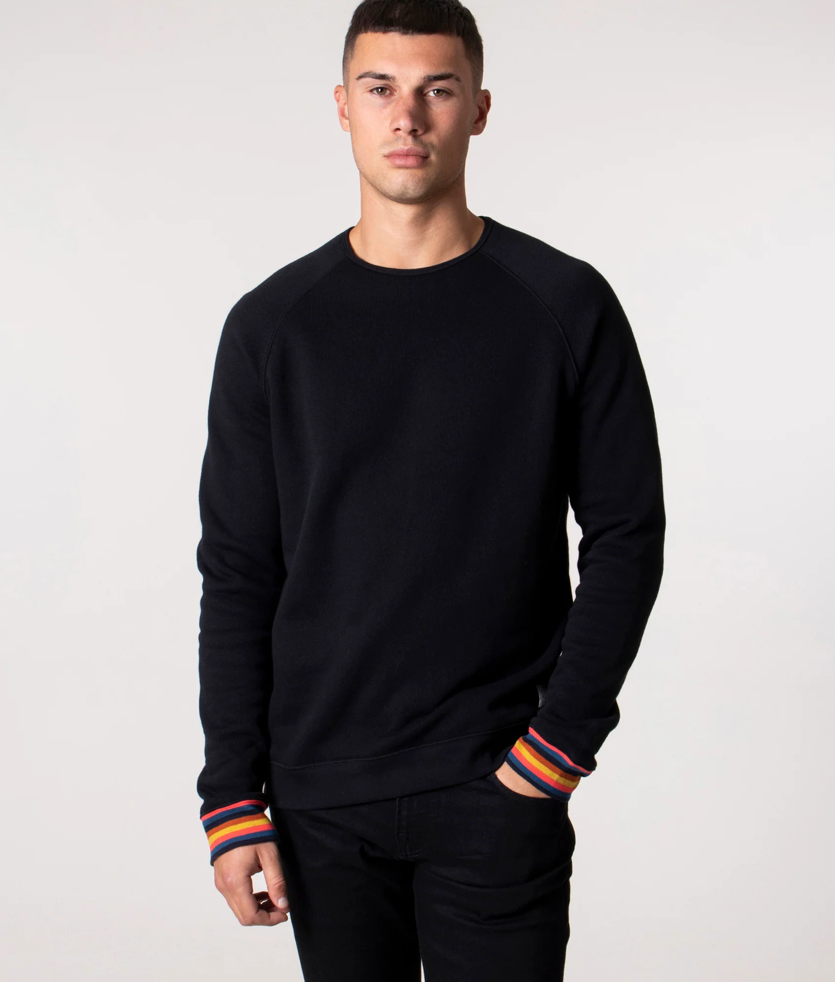 Regular Fit Artist Stripe Cuff Sweatshirt - Image 3