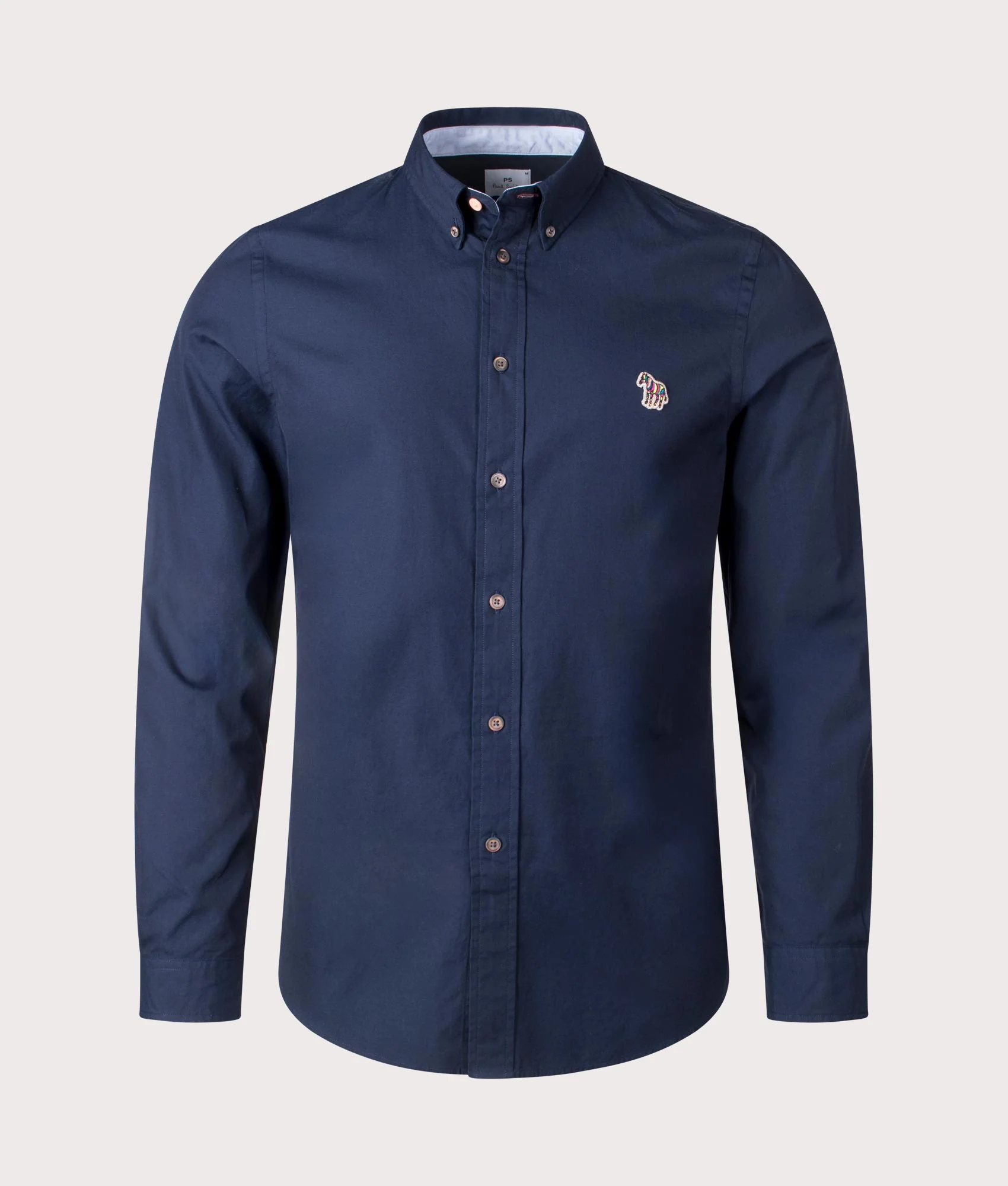 Slim Fit Long Sleeve Zebra Shirt
