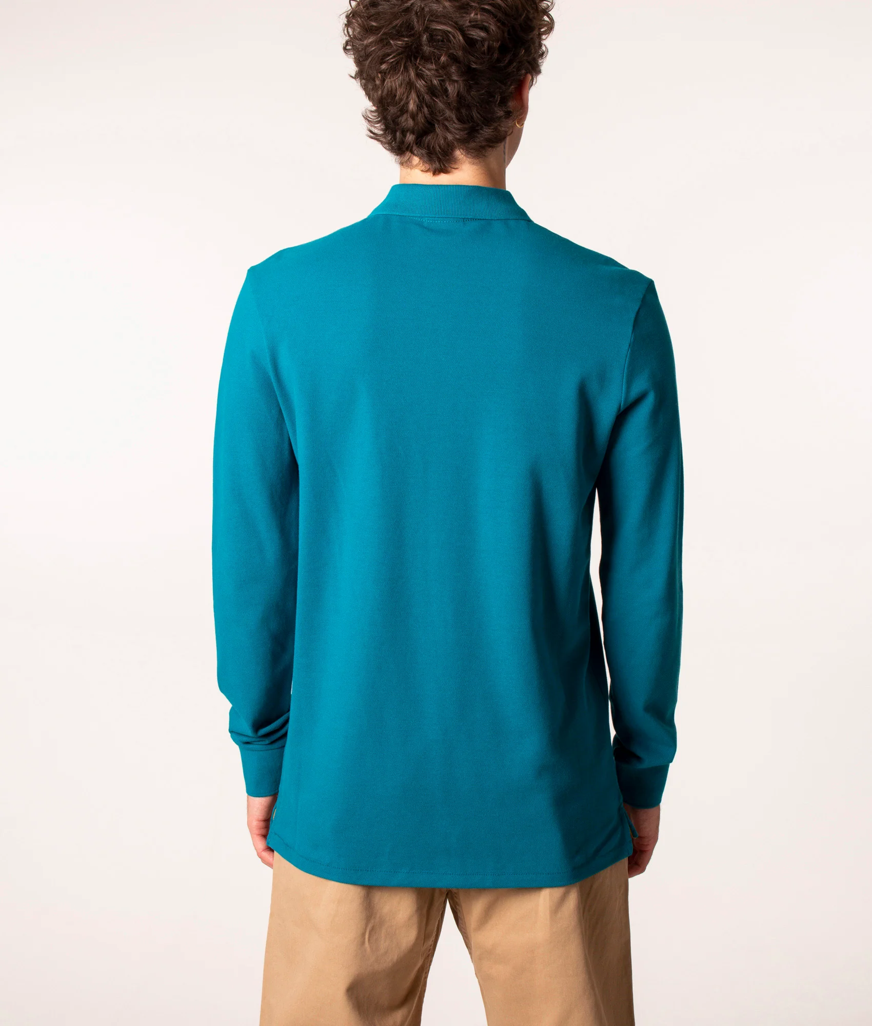 Regular Fit Long Sleeve Zebra Badge Polo Shirt - Image 3