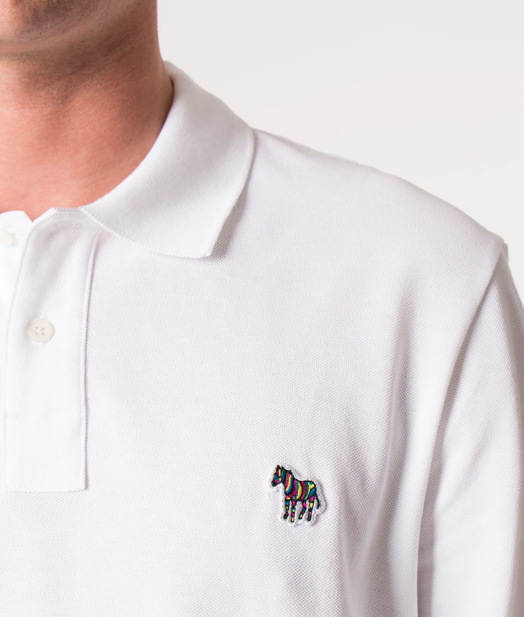 Regular Fit Long Sleeve Zebra Logo Polo Shirt - Image 3