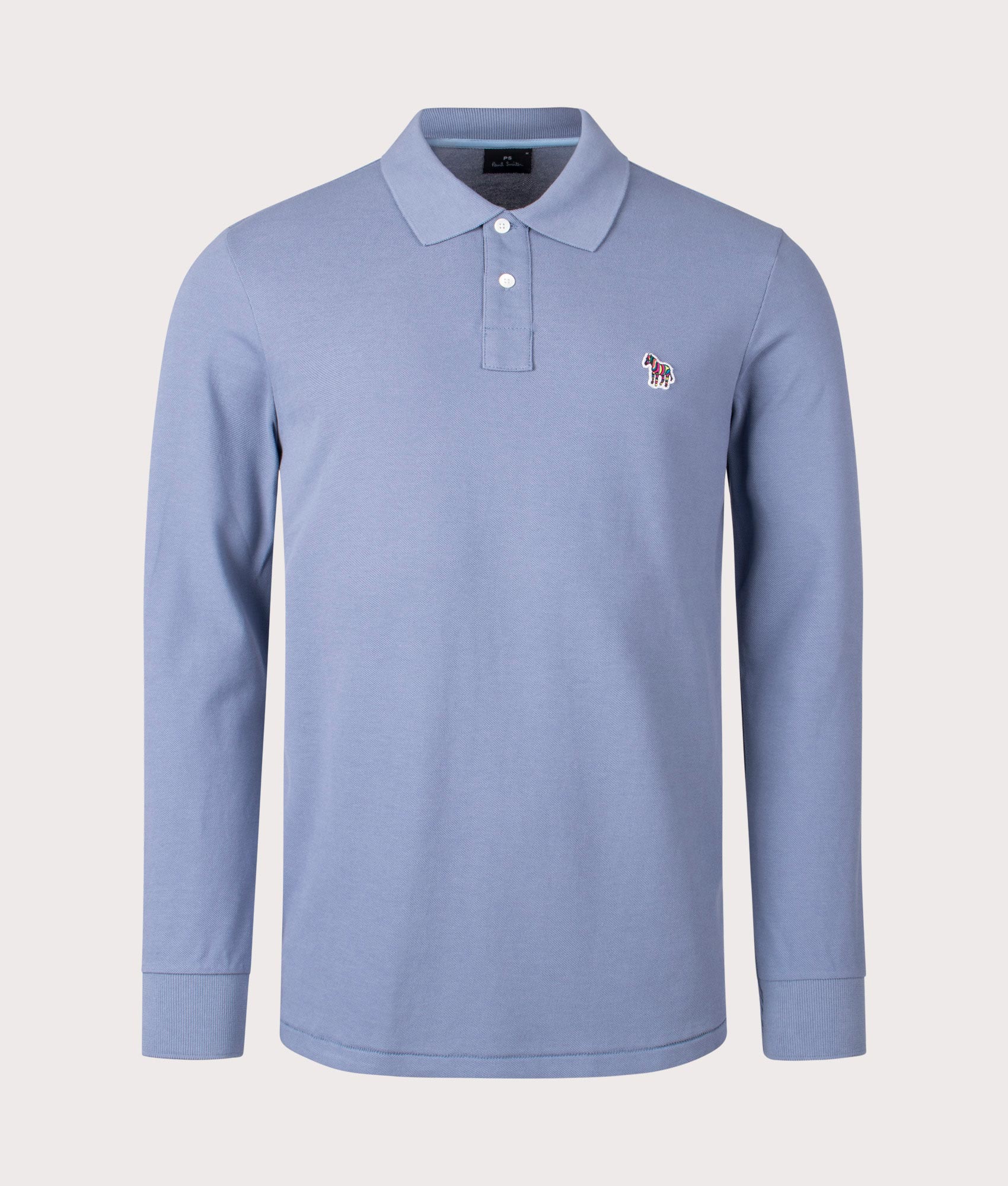 Regular Fit Long Sleeve Zebra Polo Shirt