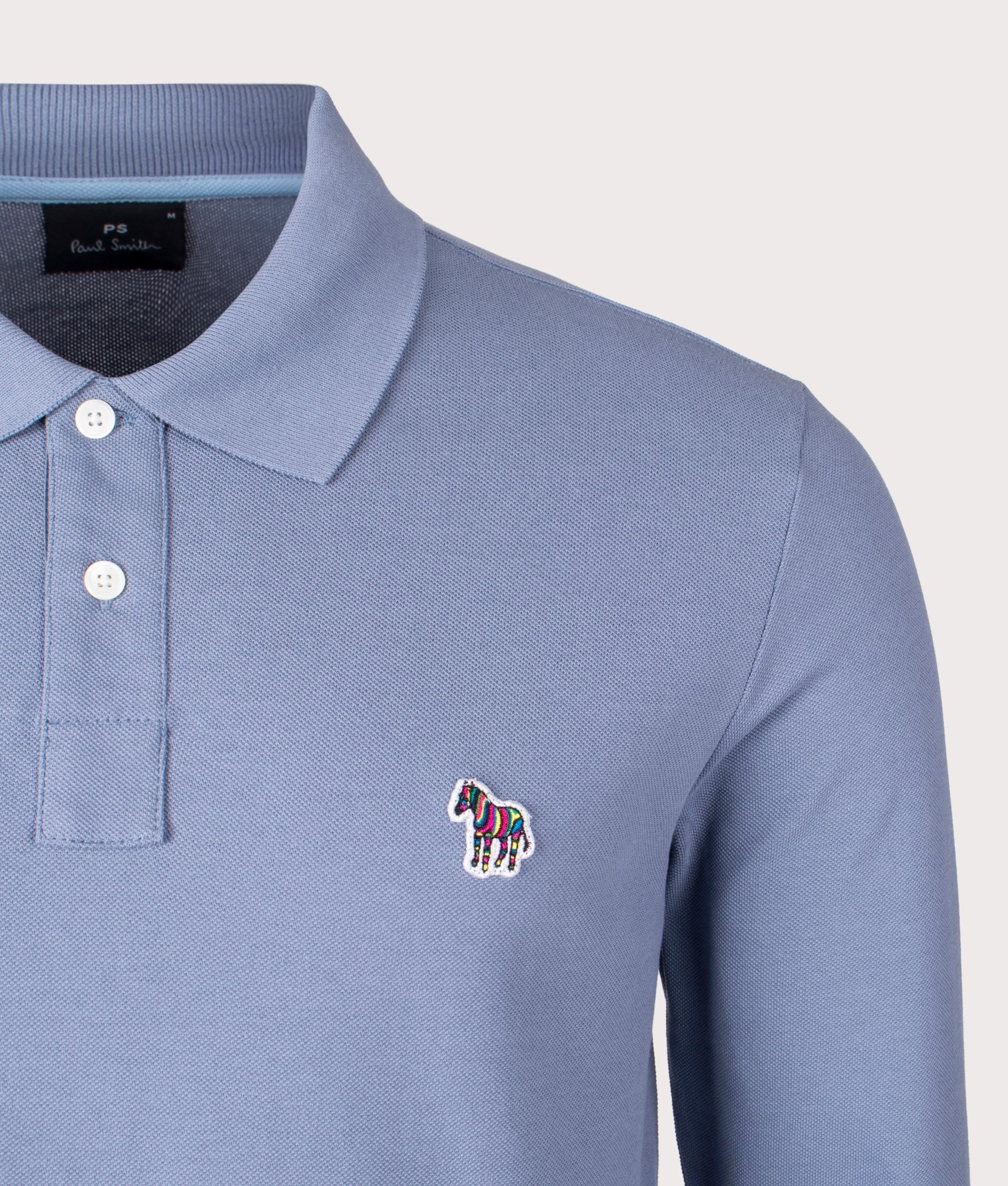 Regular Fit Long Sleeve Zebra Polo Shirt - Image 2