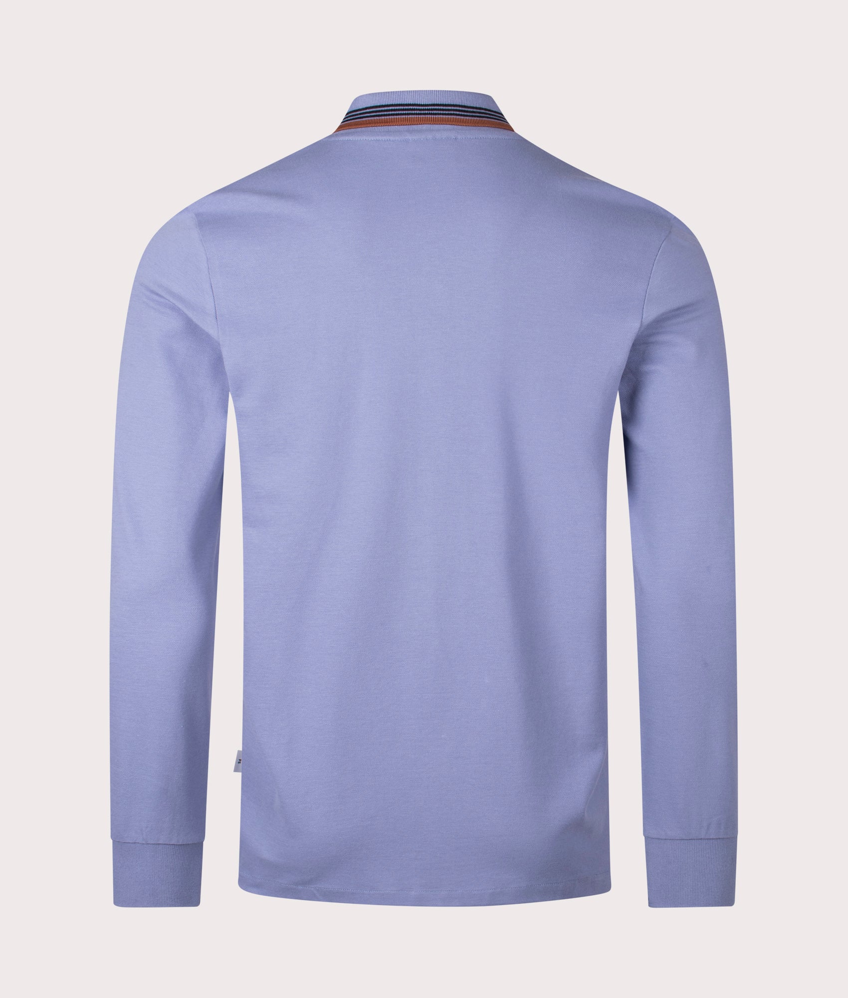 Regular Fit Long Sleeve Zip Through Polo Shirt - Image 3