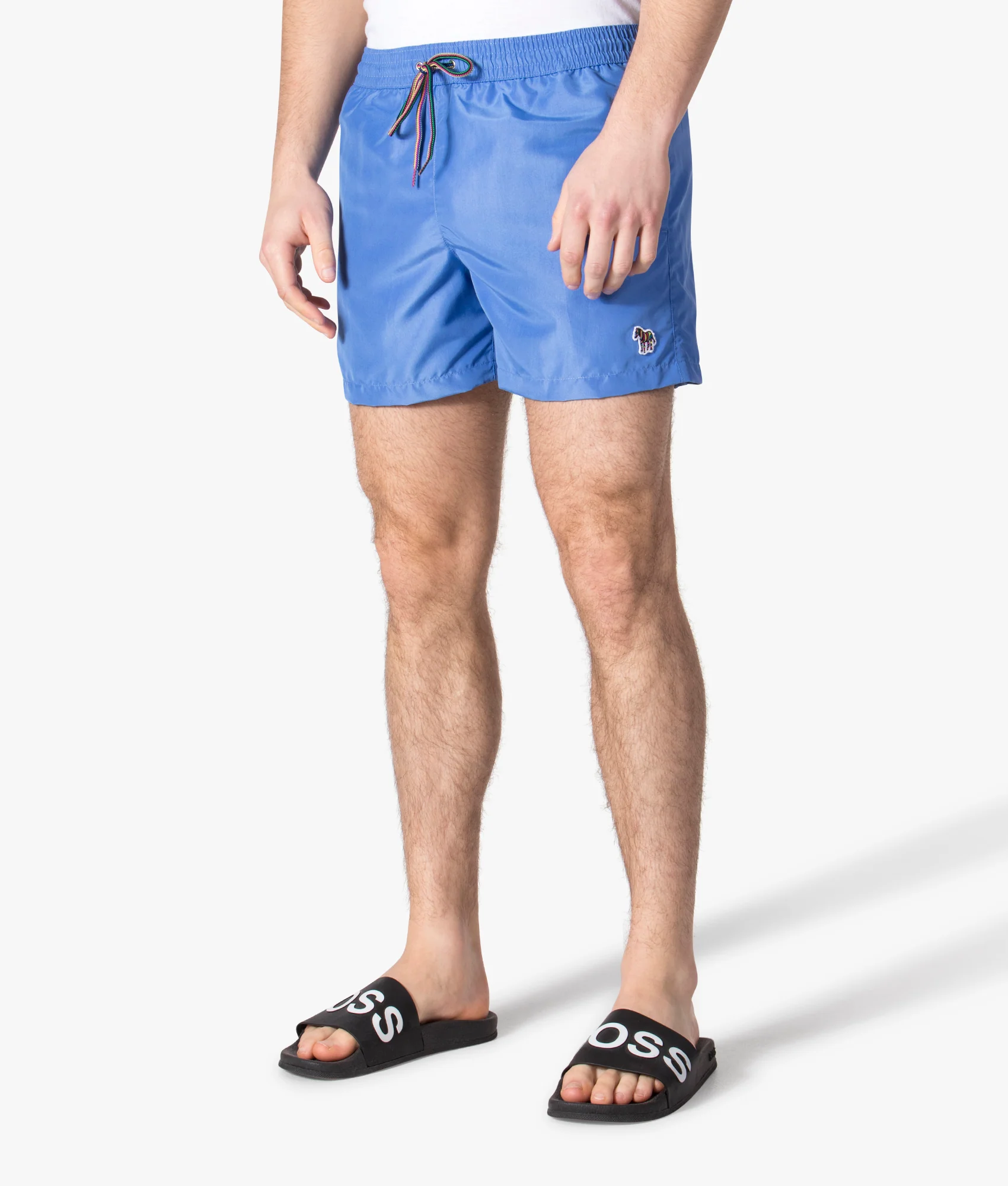Regular Fit Zebra Logo Swim Shorts