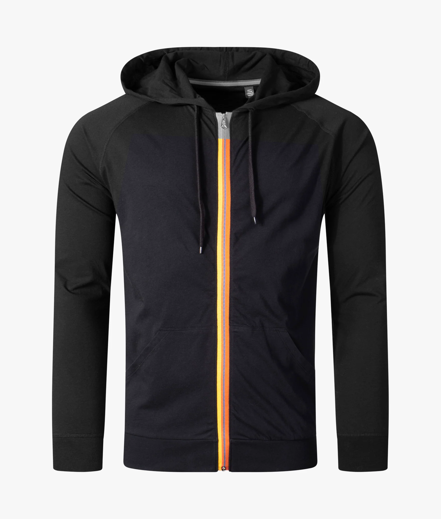 Regular Fit Zip Through Contrast Tape Lounge Hoodie - Image 2