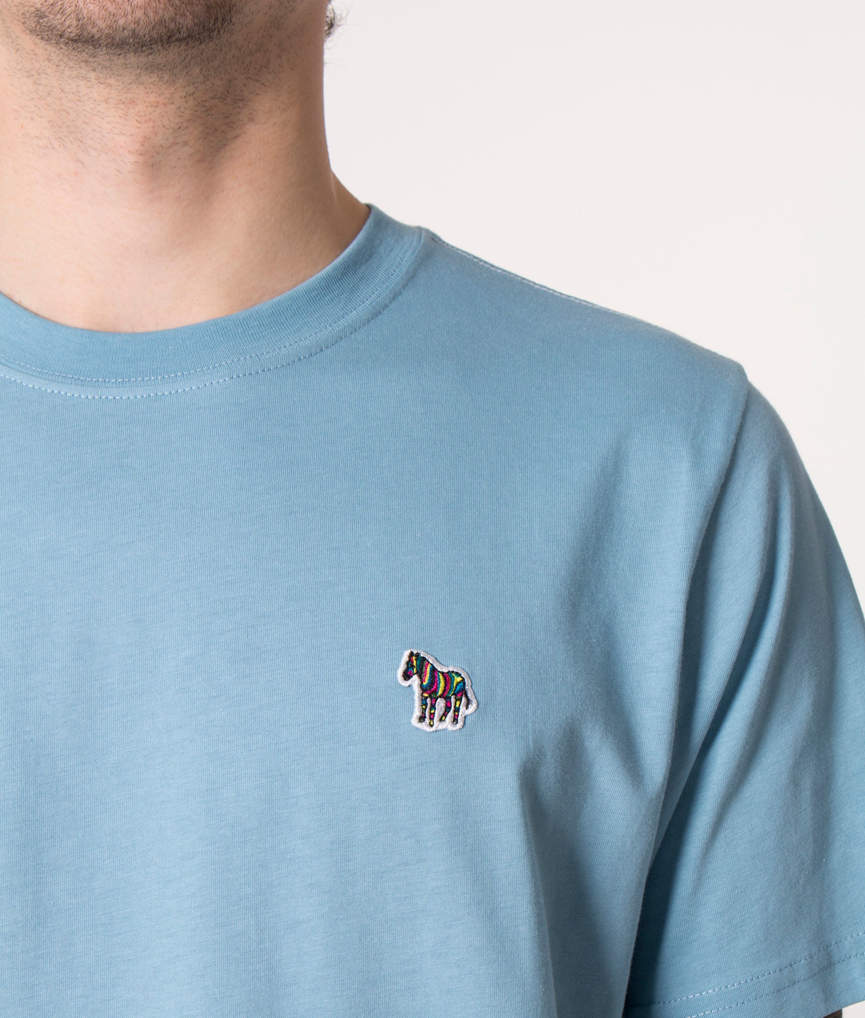 Regular Fit Colourblock Zebra Logo T-Shirt - Image 2