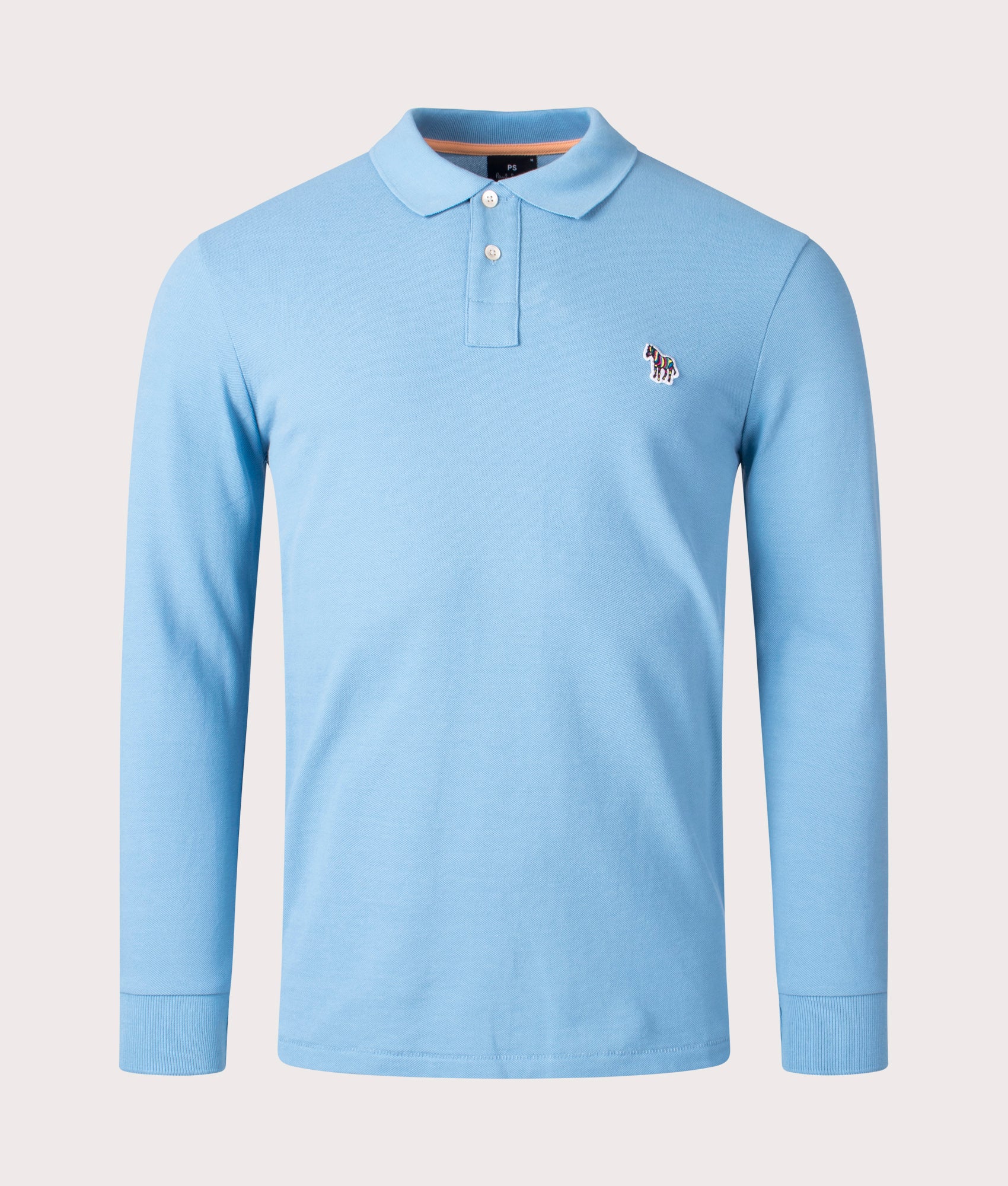 Regular Fit Long Sleeve Zebra Polo Shirt