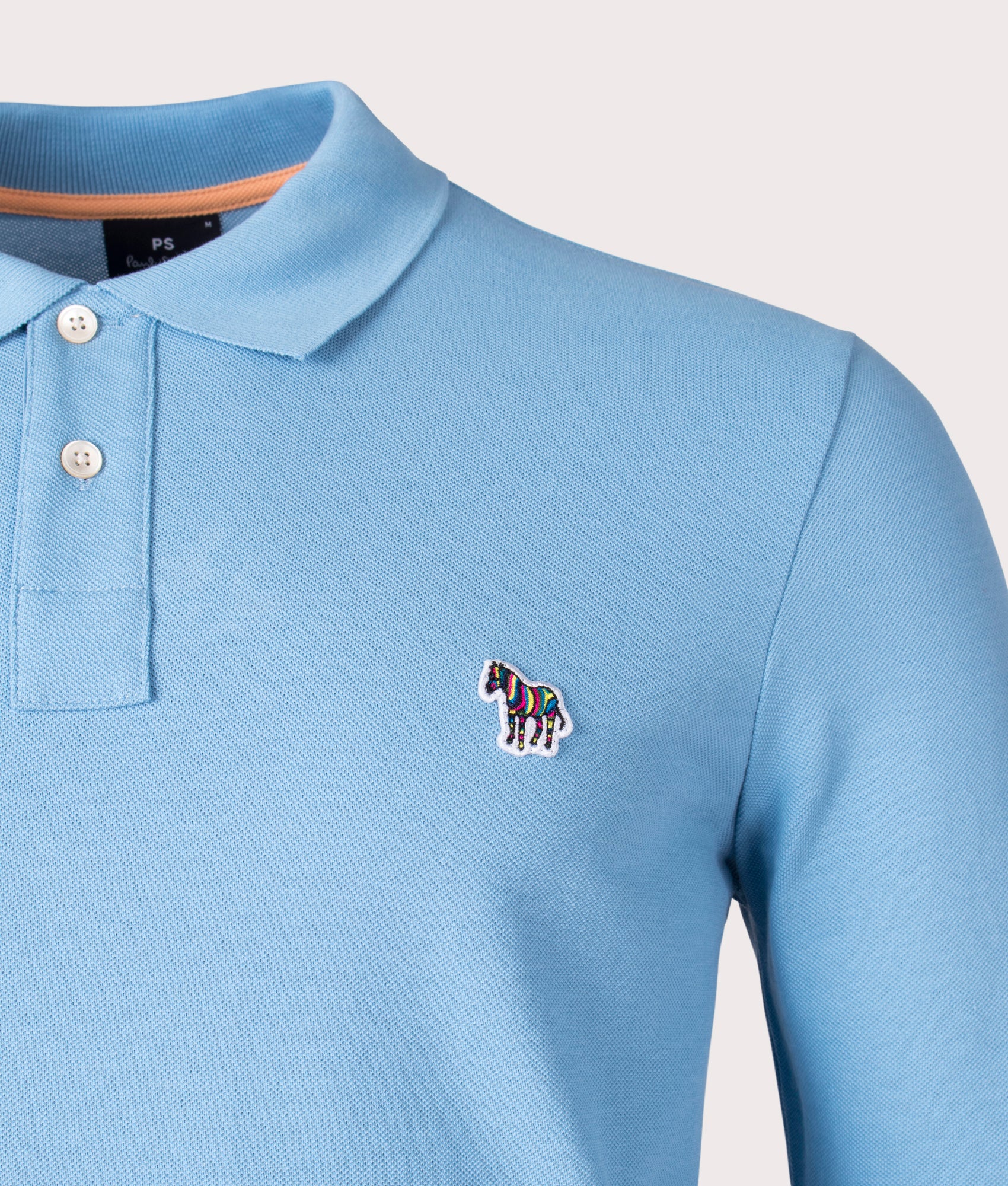 Regular Fit Long Sleeve Zebra Polo Shirt - Image 2