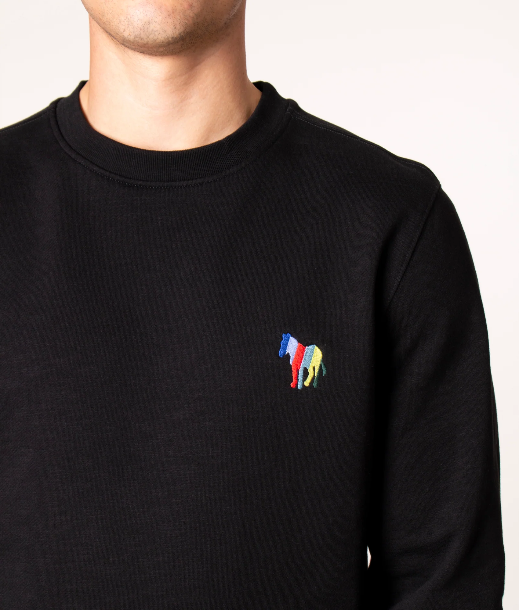 Regular Fit Stripe Zebra Logo Sweatshirt - Image 3