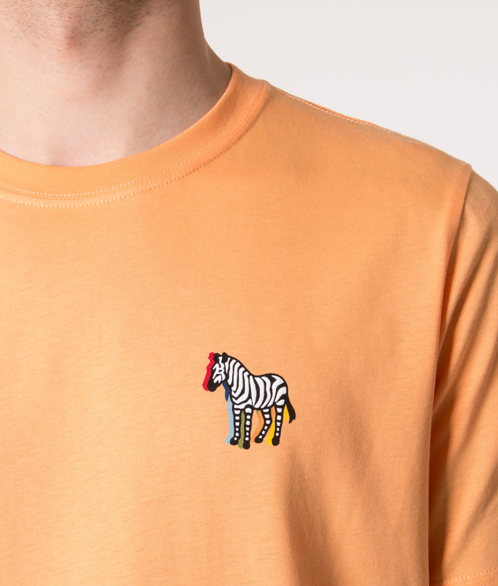 Regular Fit Black and White Zebra Logo T-Shirt - Image 2