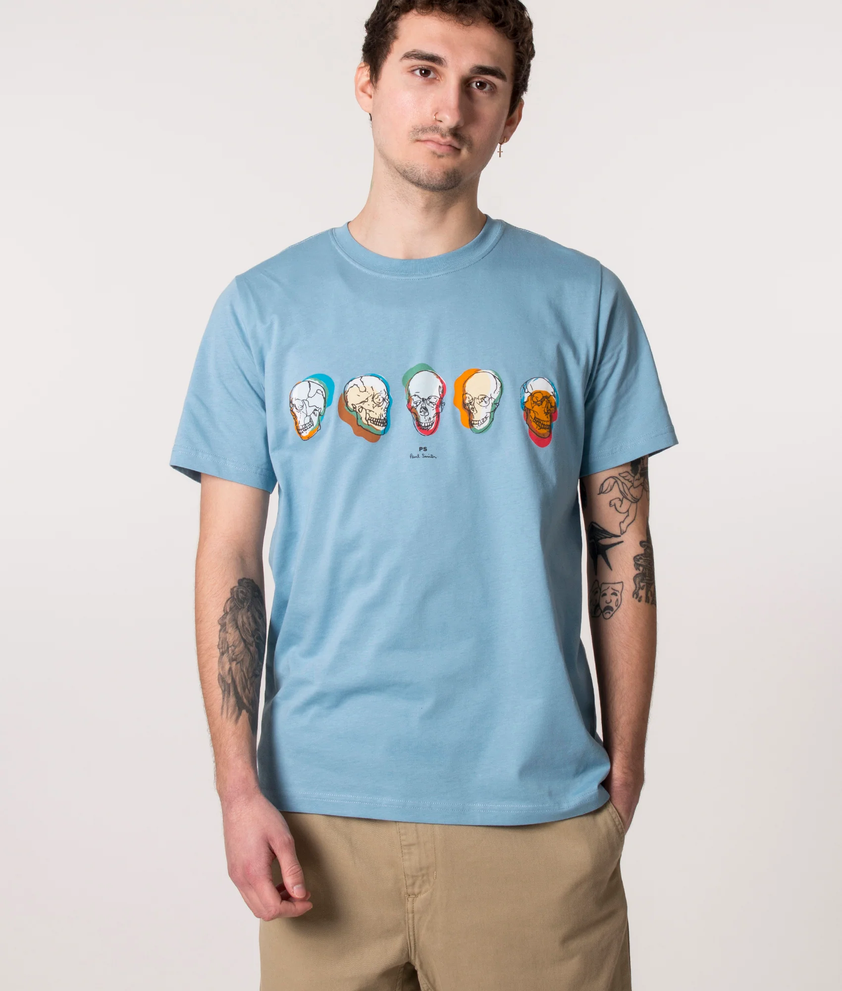 Regular Fit Skulls Logo T-Shirt