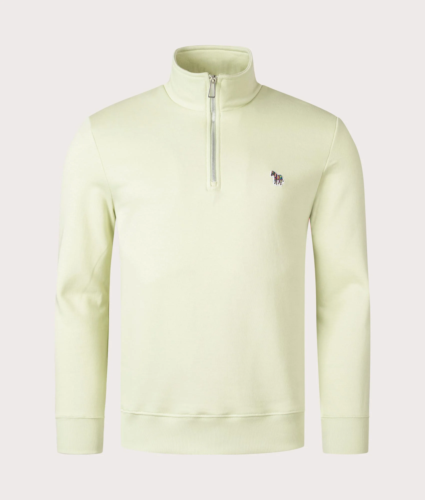 Regular Fit Quarter Zip Zebra Logo Sweatshirt