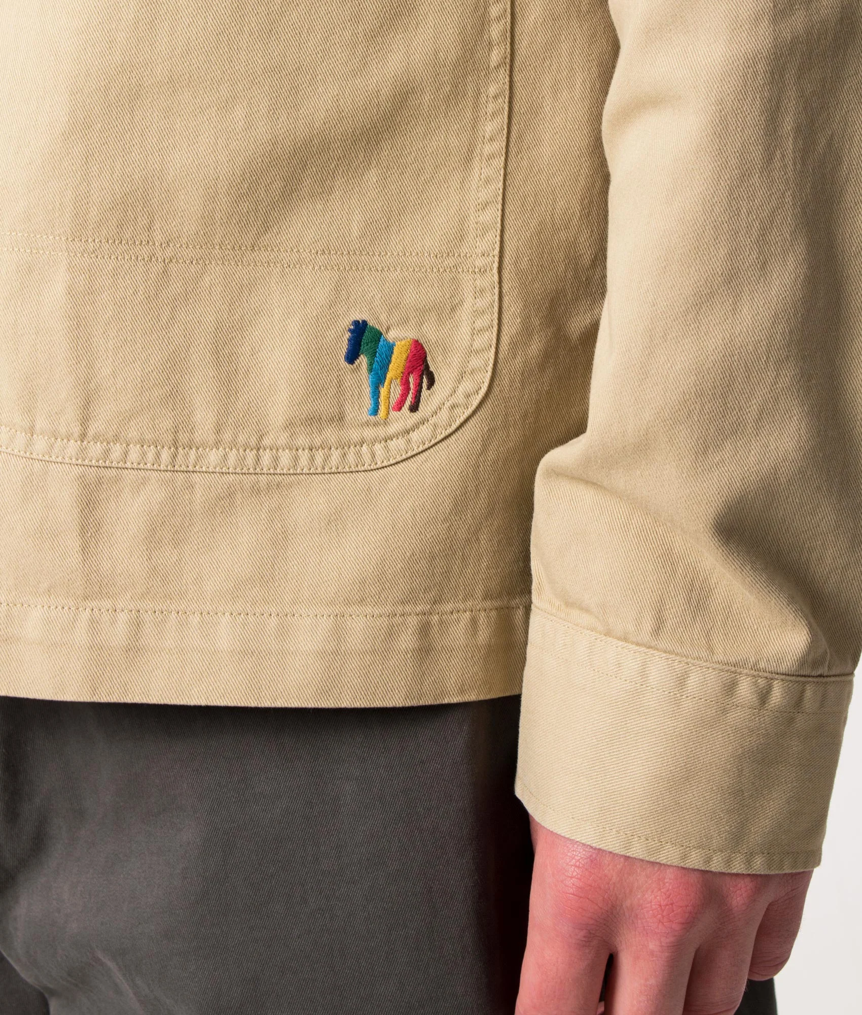 Regular Fit Broad Stripe Zebra Workwear Overshirt - Image 2
