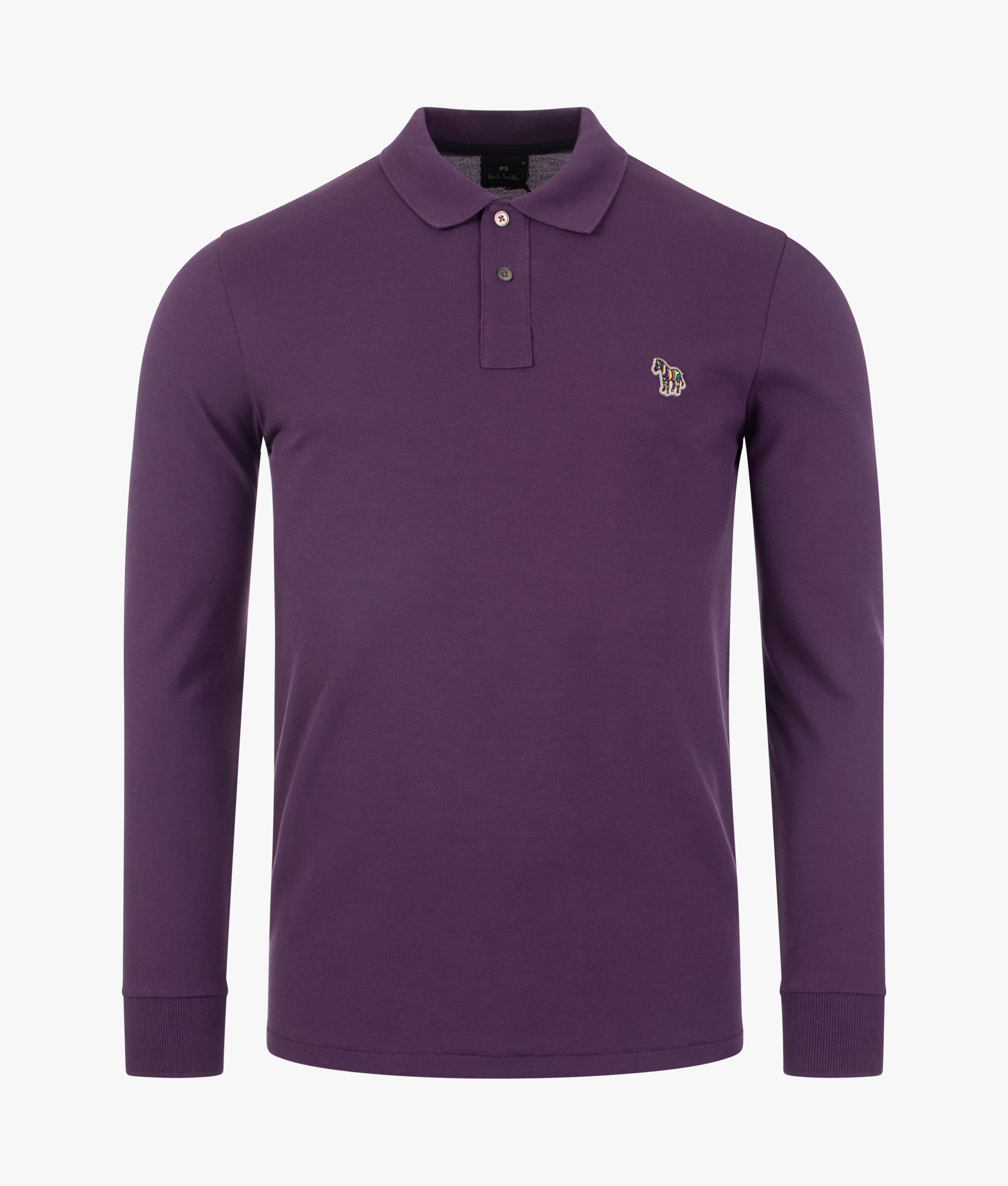 Long Sleeve Zebra Logo Polo Shirt