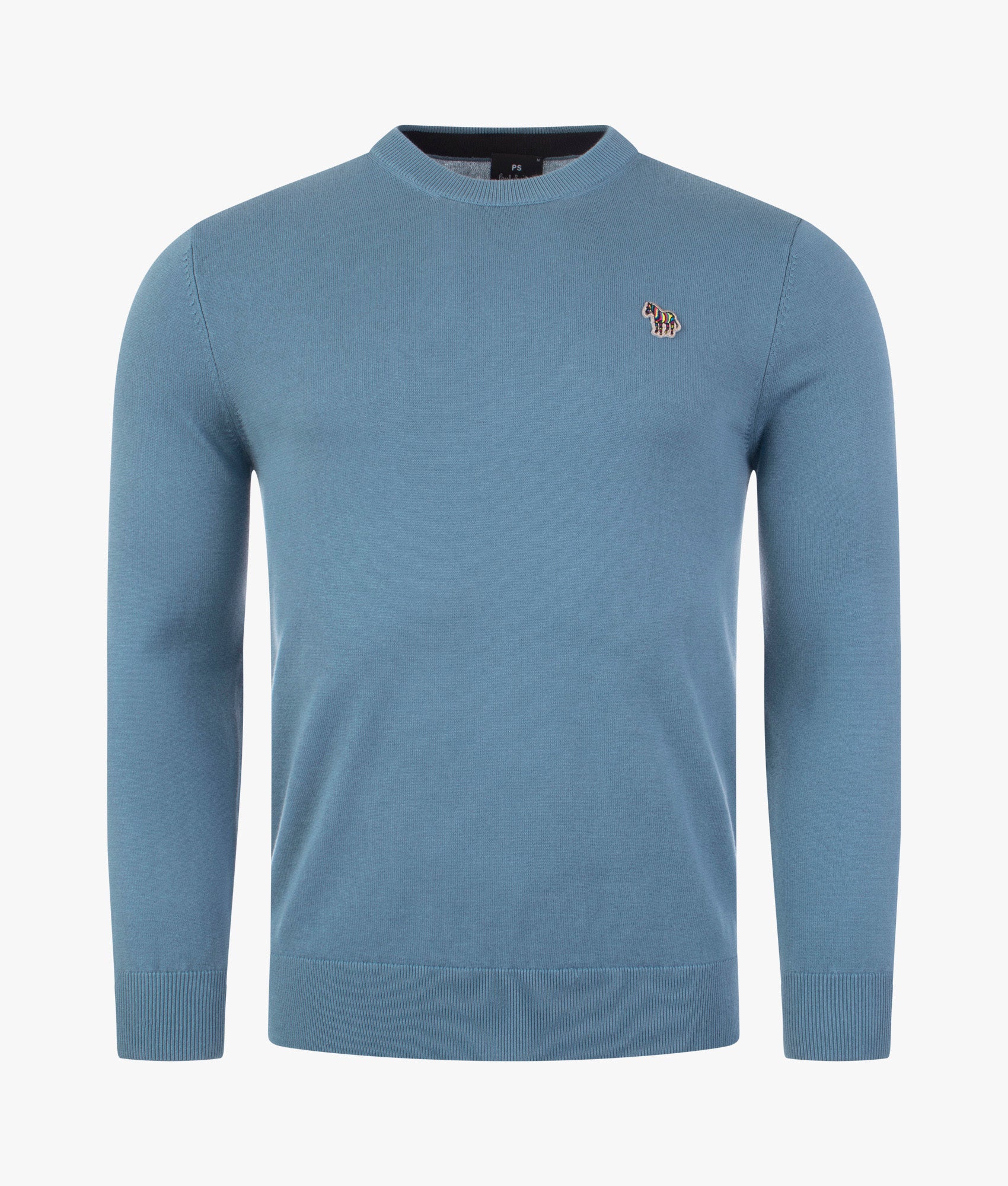 Regular Fit Crew Neck Zebra Knit Jumper