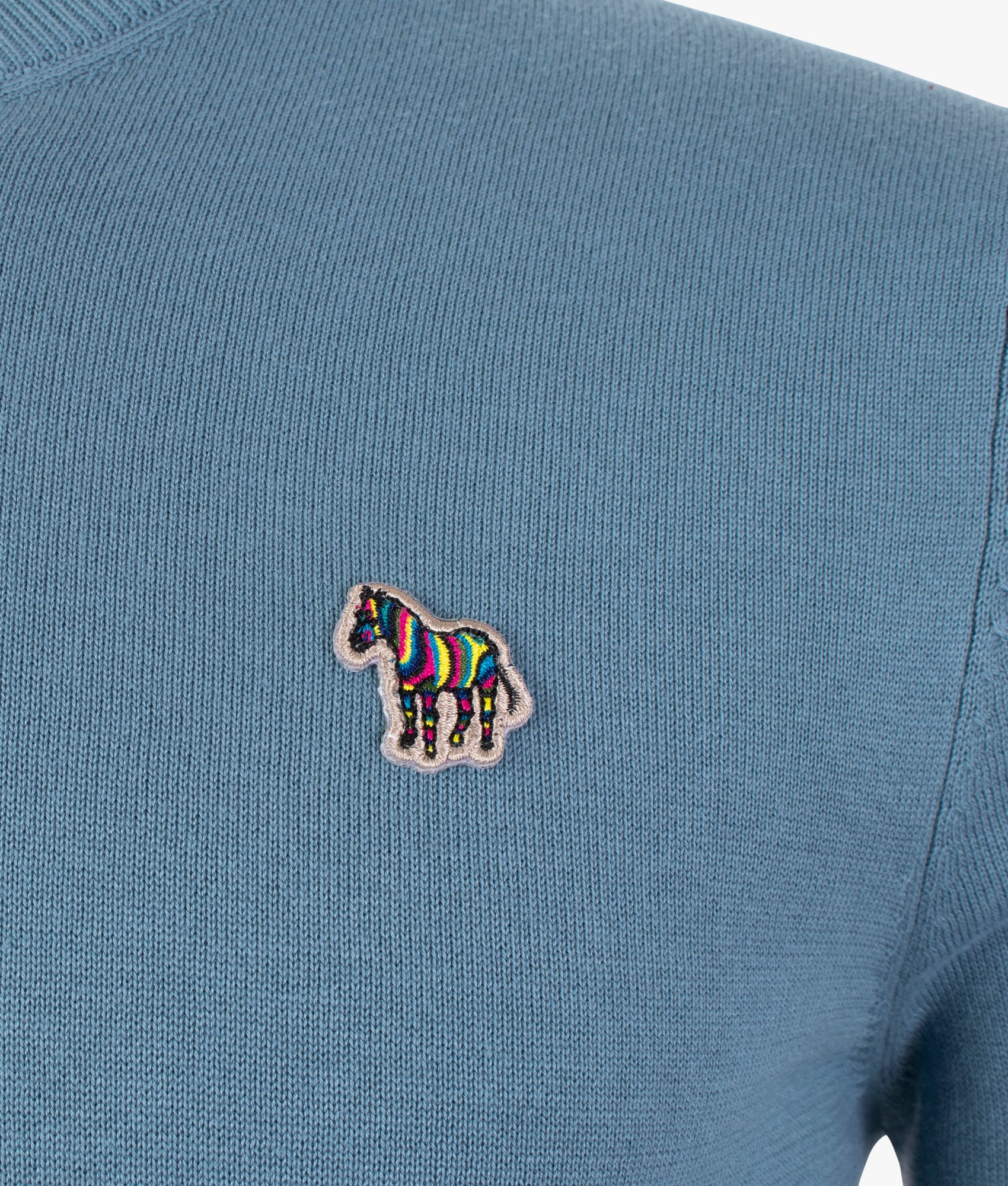 Regular Fit Crew Neck Zebra Knit Jumper - Image 2