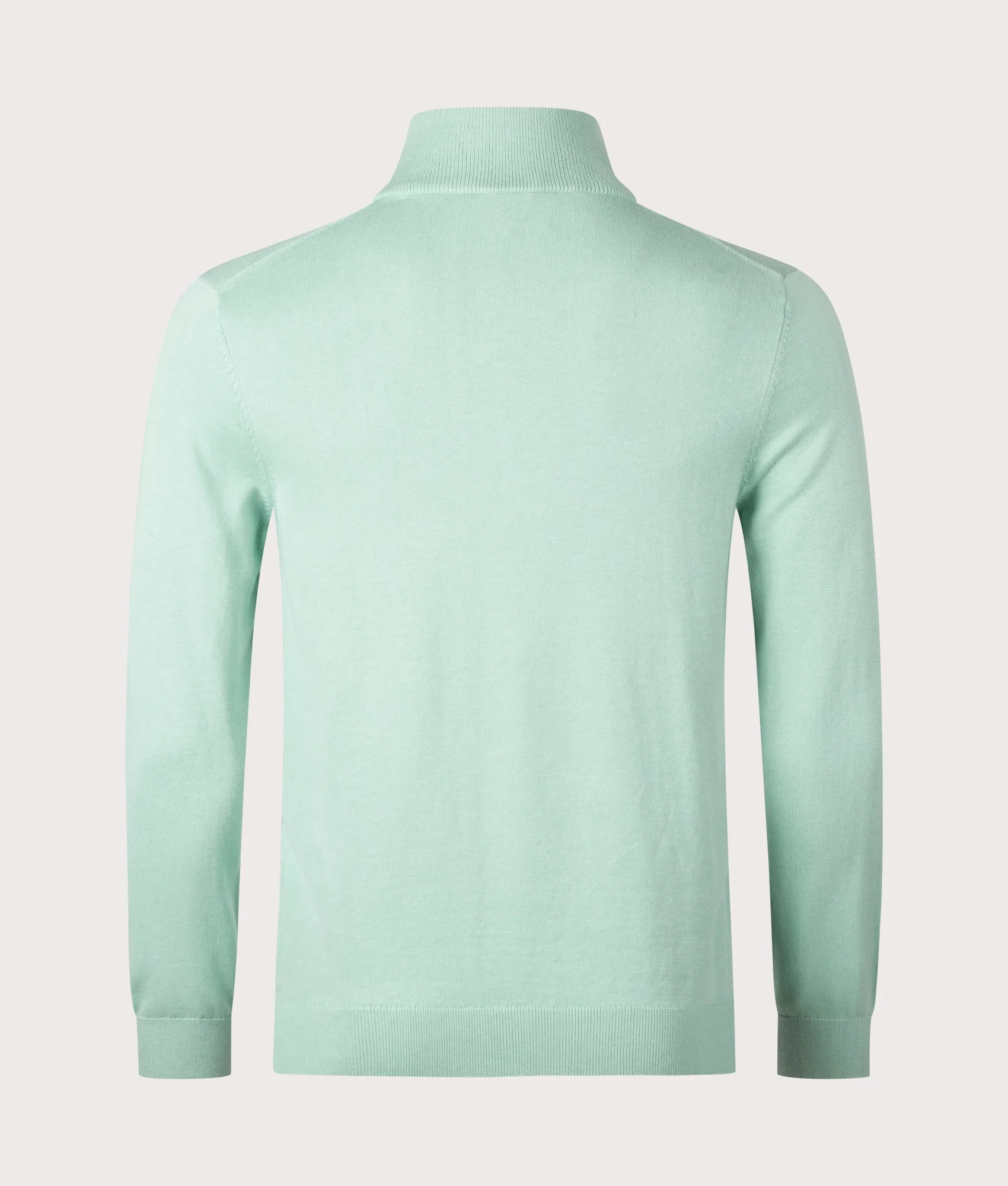 Regular Fit Quarter Zip Zebra Badge Knit Jumper - Image 3